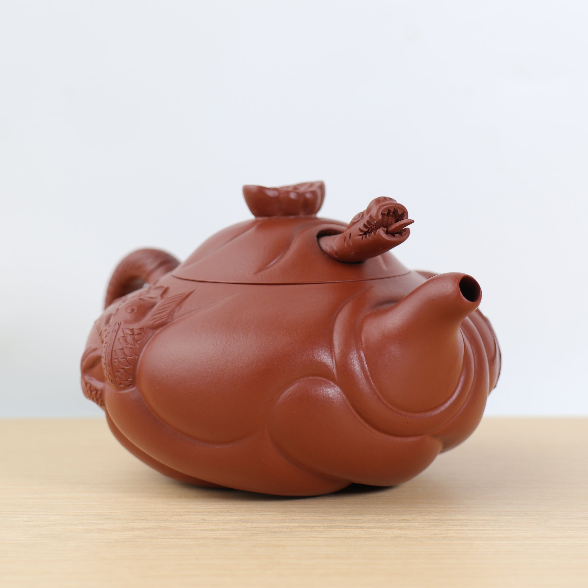 中国 紫砂 朱泥 急須 茶壷 陸羽一九八七年銘 V R5346