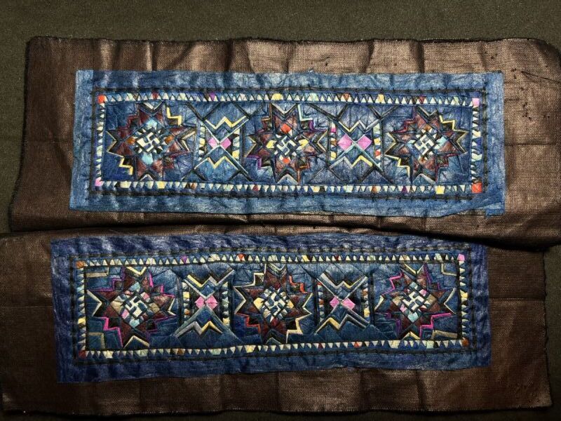 貴州省・雲南省 苗族（ミャオ族）の刺繍古裂 old embroidery of Miao