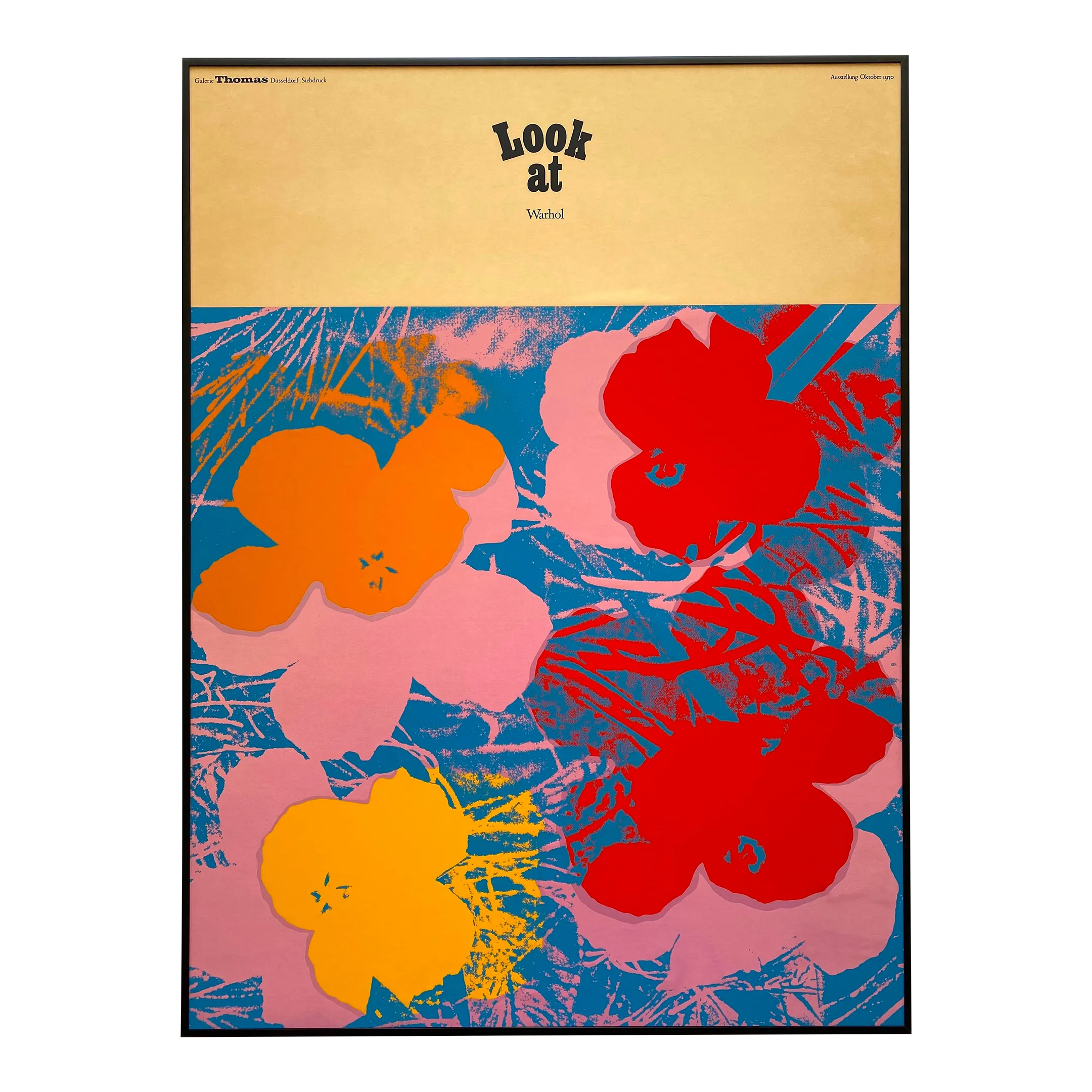 Andy Warhol Vintage 1970 Mid Century Modernist Silkscreen Print