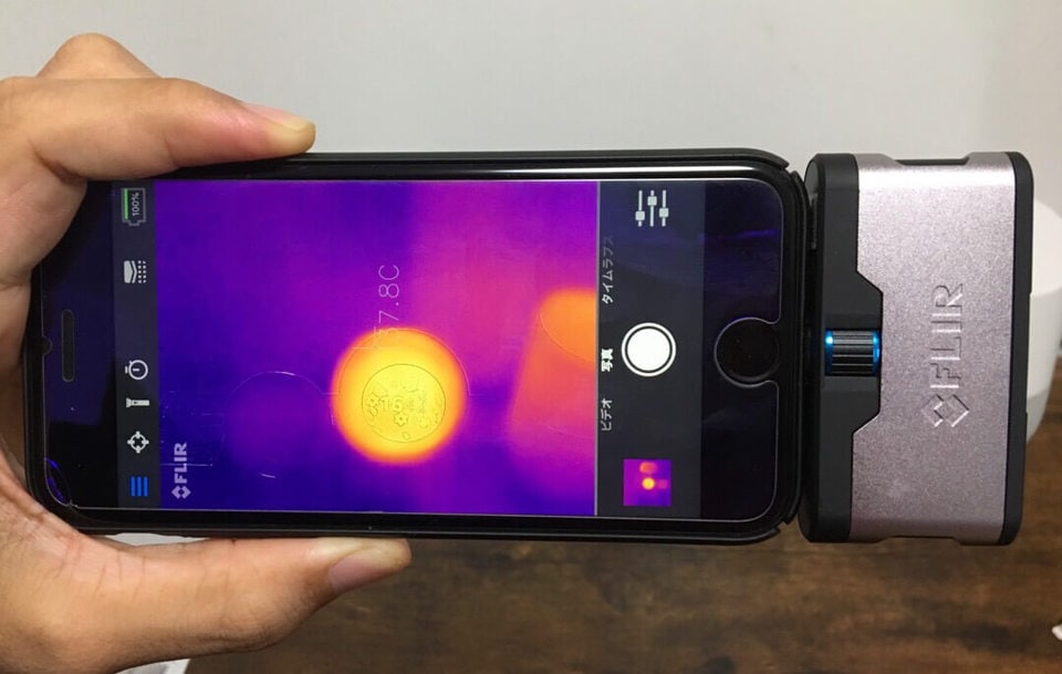 iPhone用サーモカメラ「FLIR ONE」で熱を可視化してみた！ - CHASUKE.com
