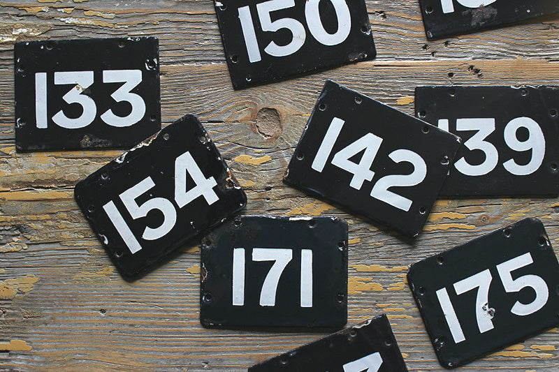 10枚あり！ホーローナンバープレート（7.5x10cm） フランス
