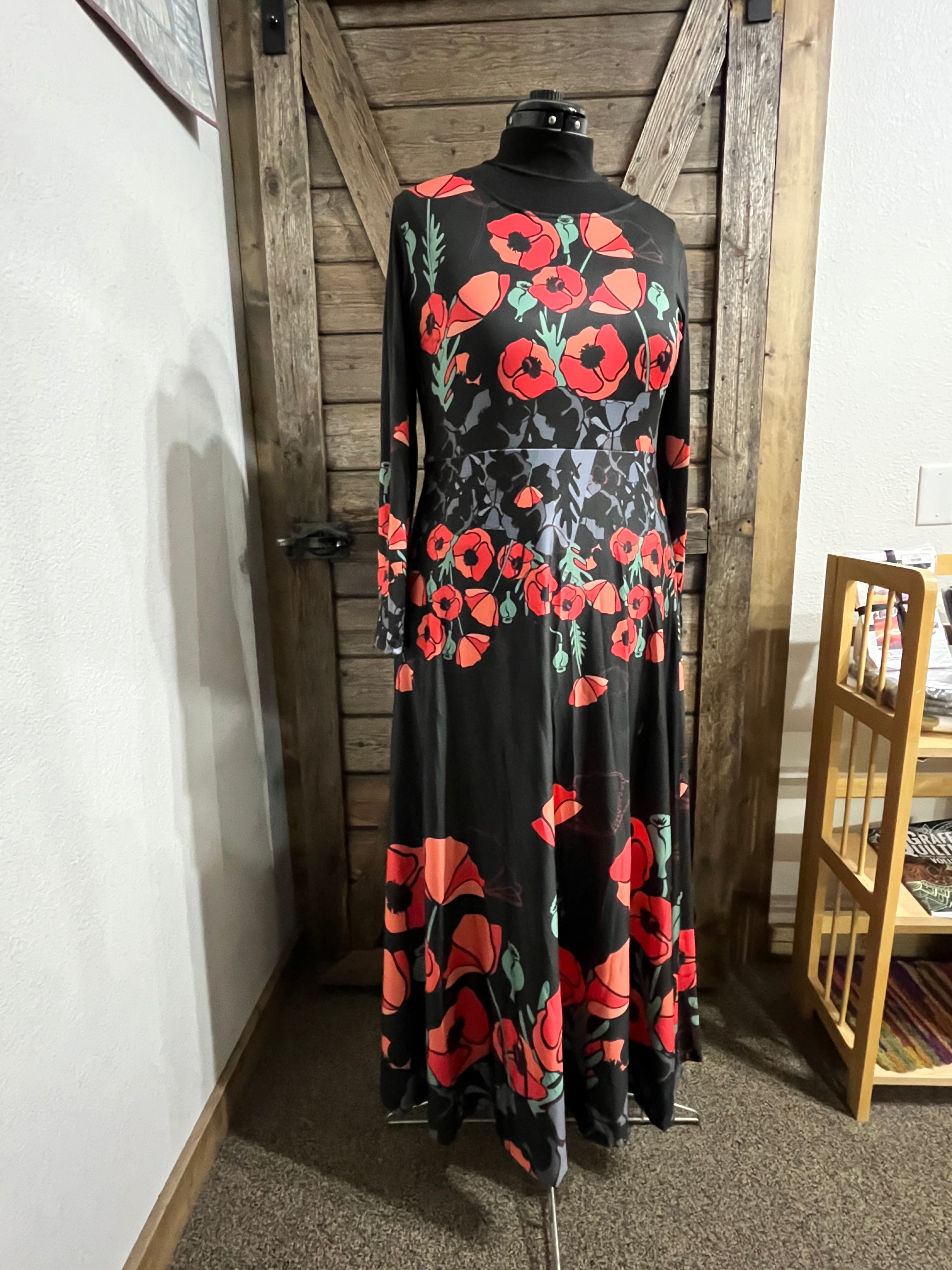 Poppy Dress - Black – Cherrywood Fabrics