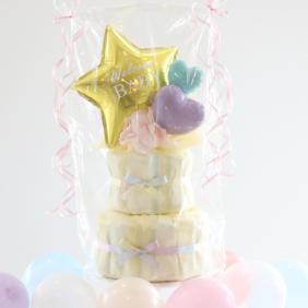 名前入れ】 おむつケーキ 女の子 人気 出産祝い 手作り おしゃれ