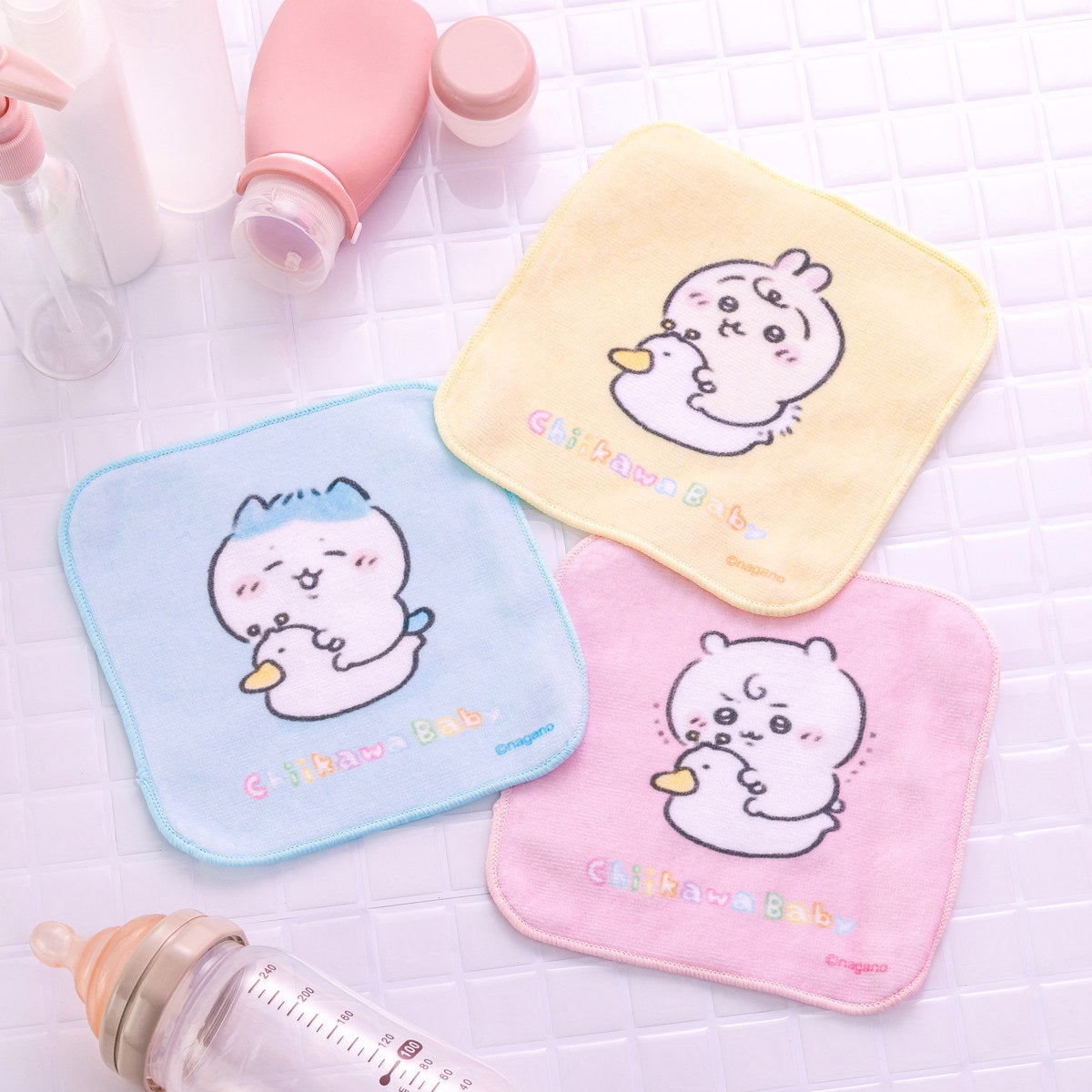 ちいかわ Chiikawa Baby スクエア3枚セットタオル（おまる） | ちい