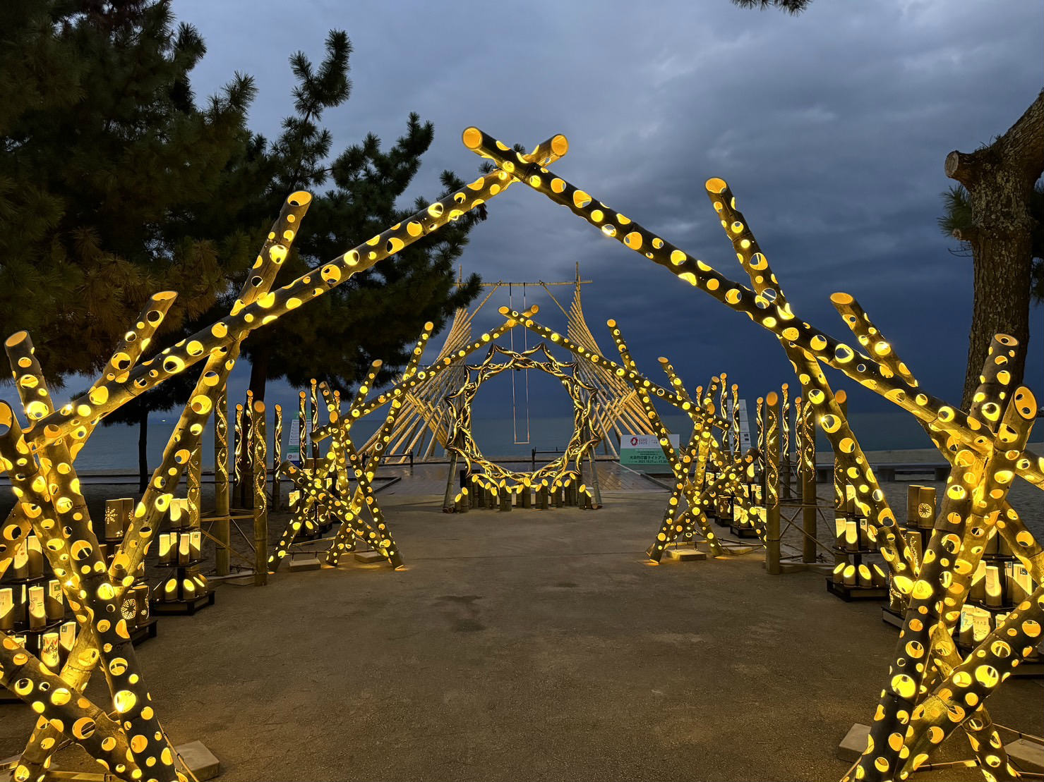 大浜竹灯籠ライトアップ2023（兵庫県/淡路島 洲本市/2023） | CHIKAKEN