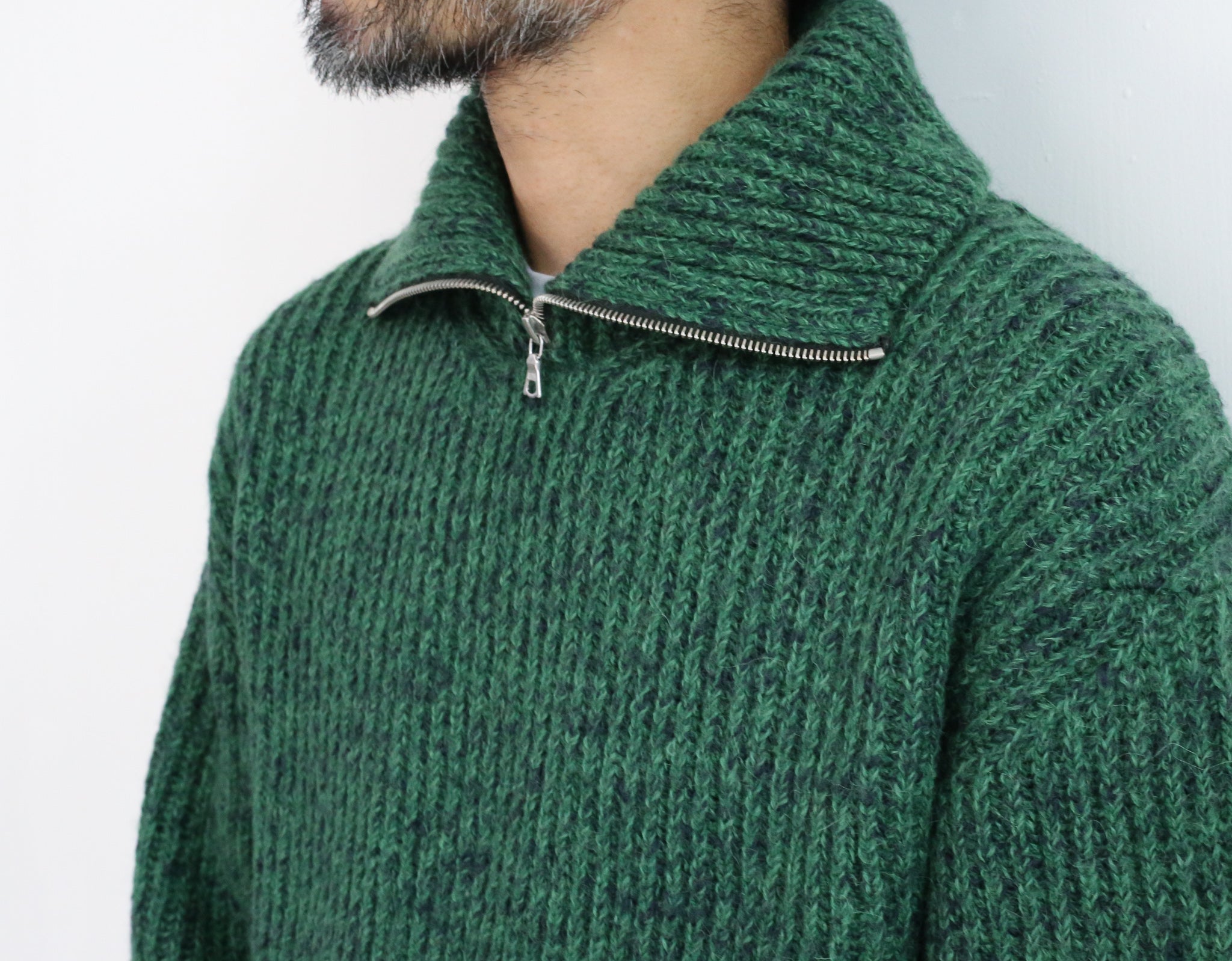 AURALEE WOOL BABY ALPACA MIX RIB KINT ZIP TURTLE – Chum!