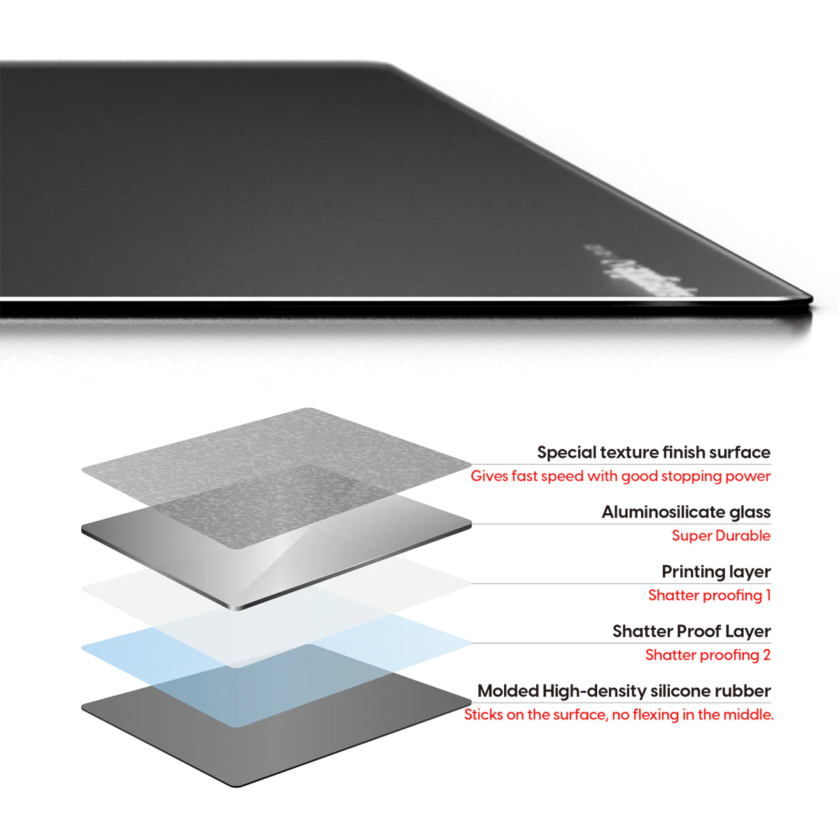 Pulsar Superglide v2 Glass Mouse Pad XL - Black – Computer Lounge