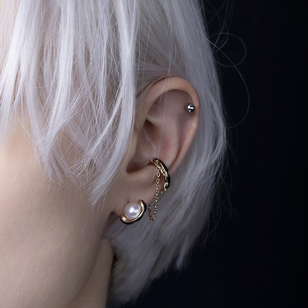 ヘキサゴン オニキス スピア ピアス専用