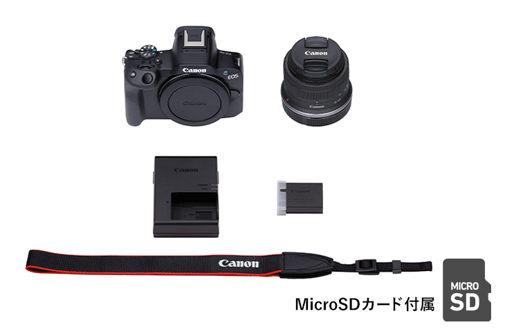 Canon EOS R50 RF-S18-45 IS STMレンズキット ブラック【SDカード付