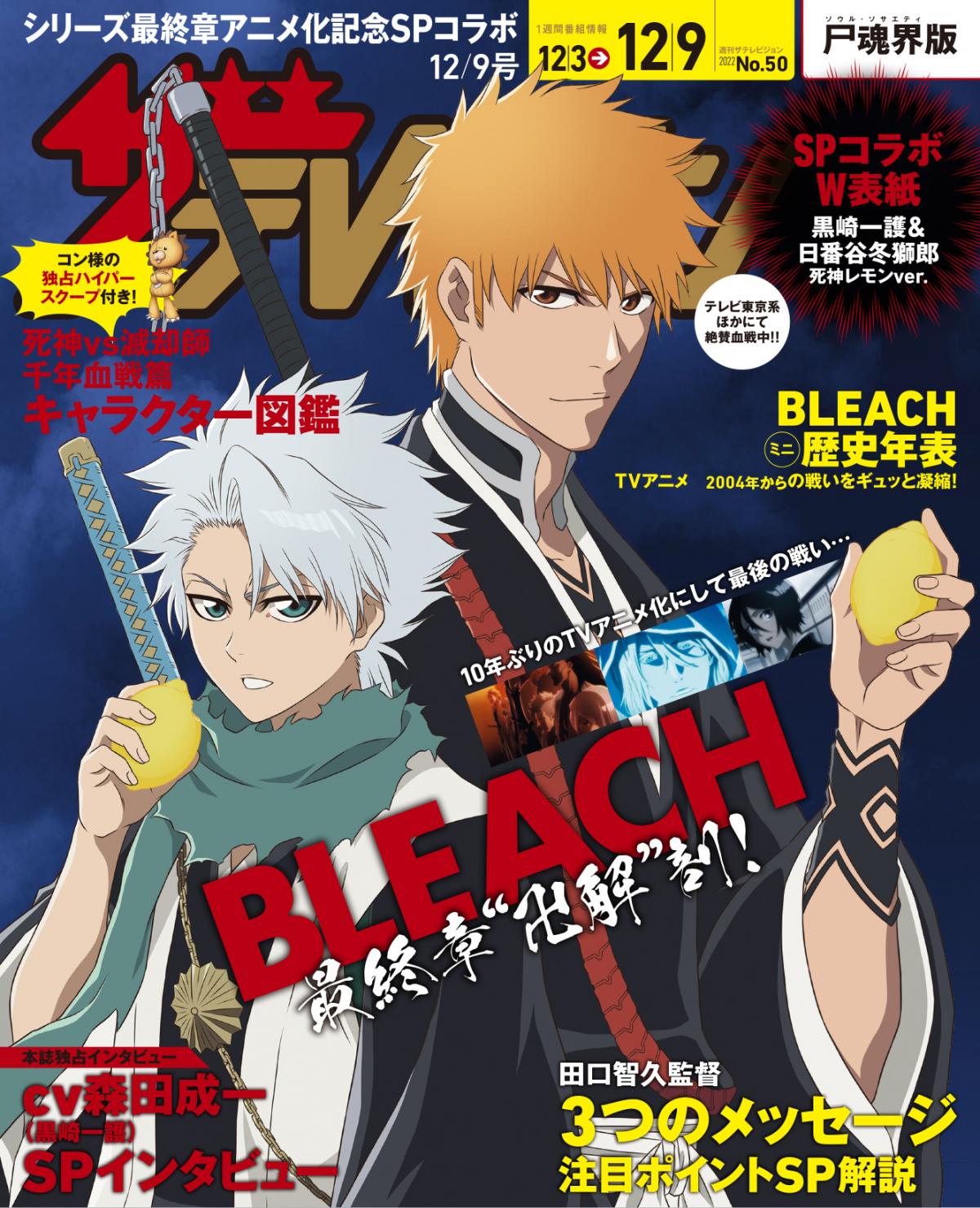 BLEACH』黒崎一護＆日番谷冬獅郎『テレビジョン』裏表紙に登場 決め顔