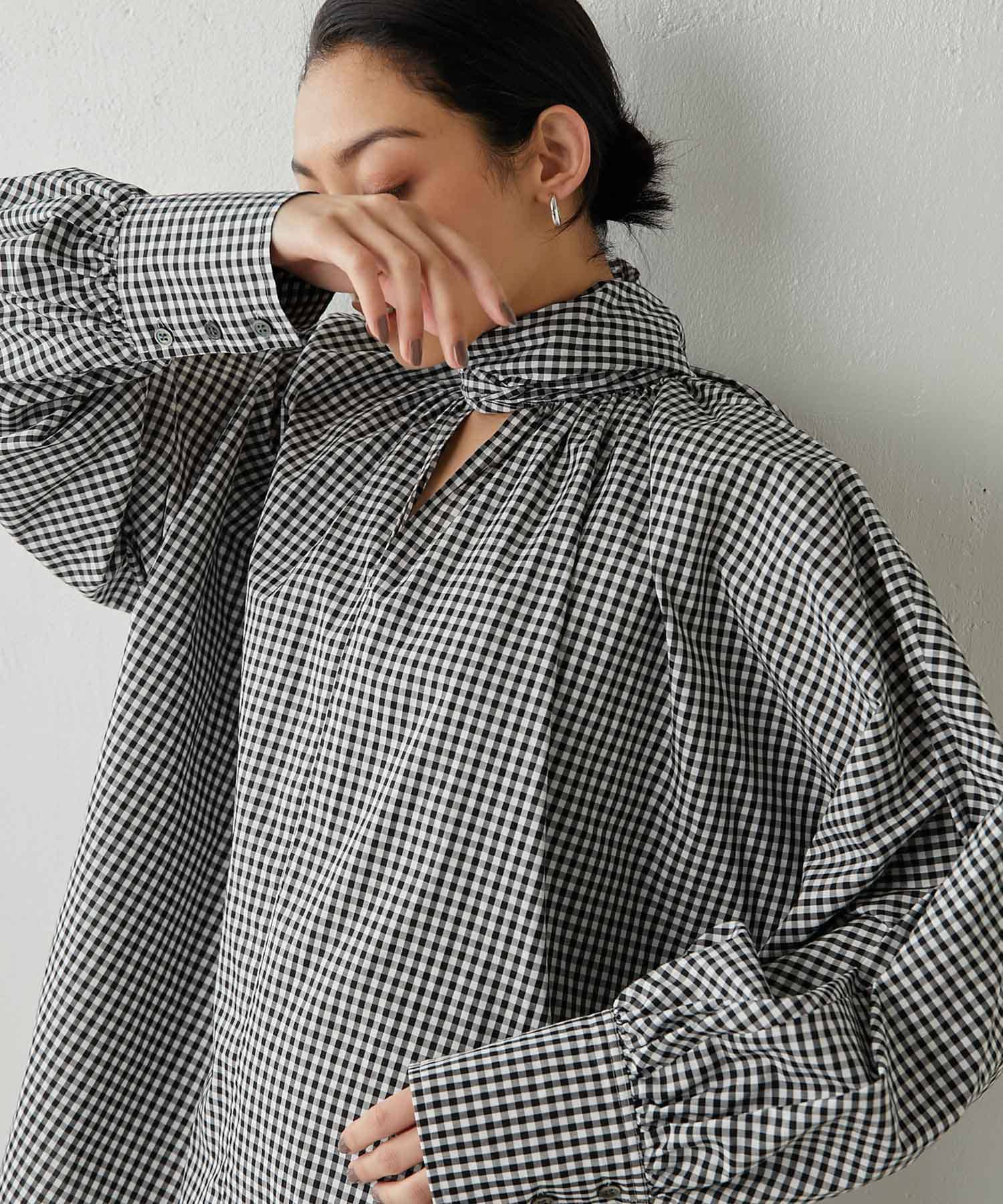 ギンガムチェックボウタイブラウス | Whim Gazette(ウィム ガゼット