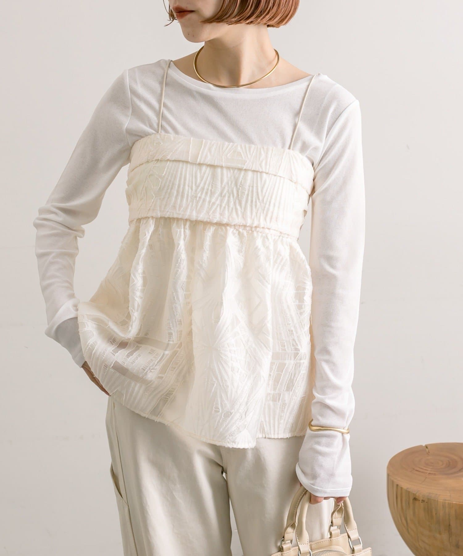 2色展開】ジャガードキャミソール | mystic(ミスティック)レディース