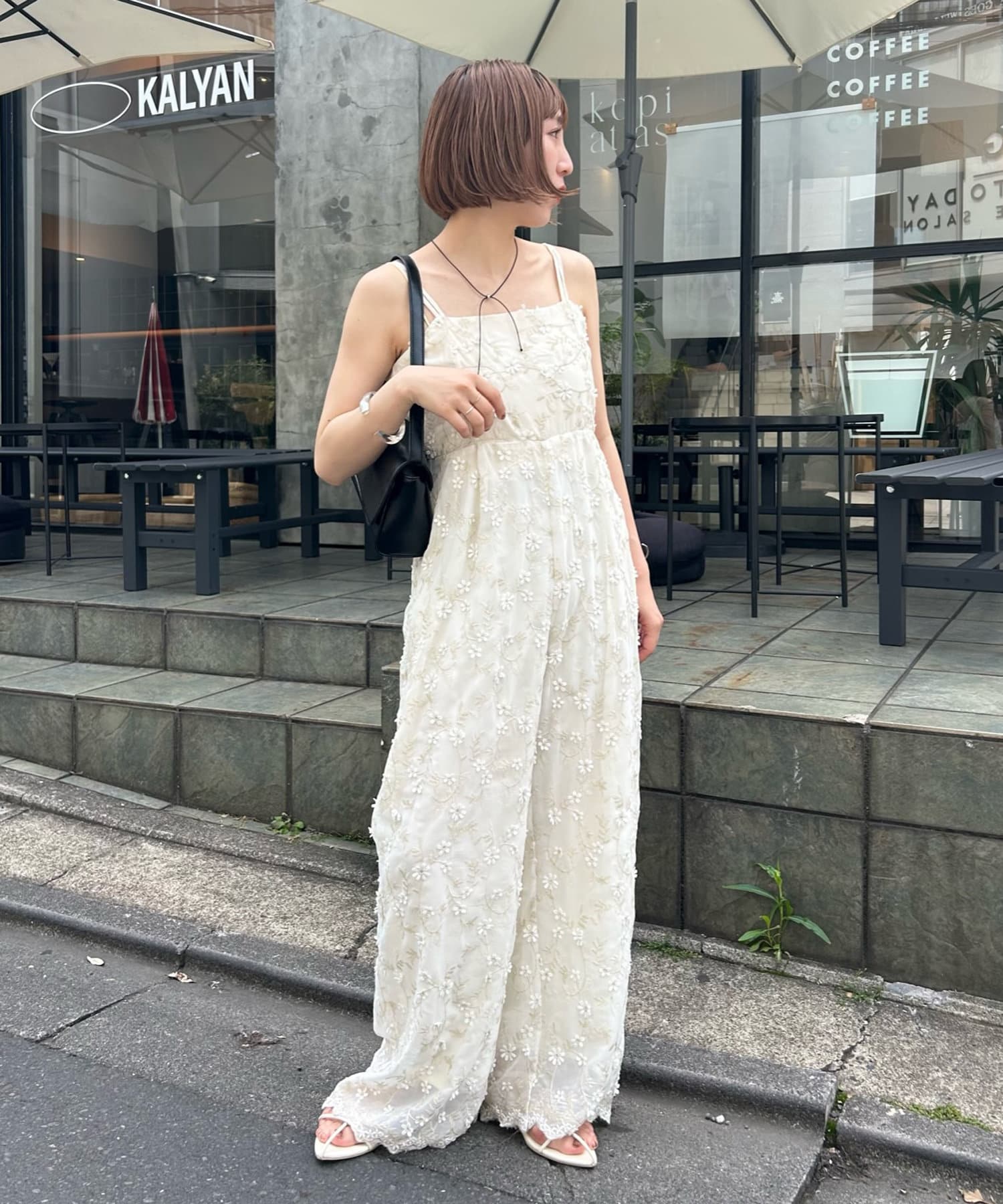 2サイズ展開】シャイニーフラワーサロペット | mystic(ミスティック