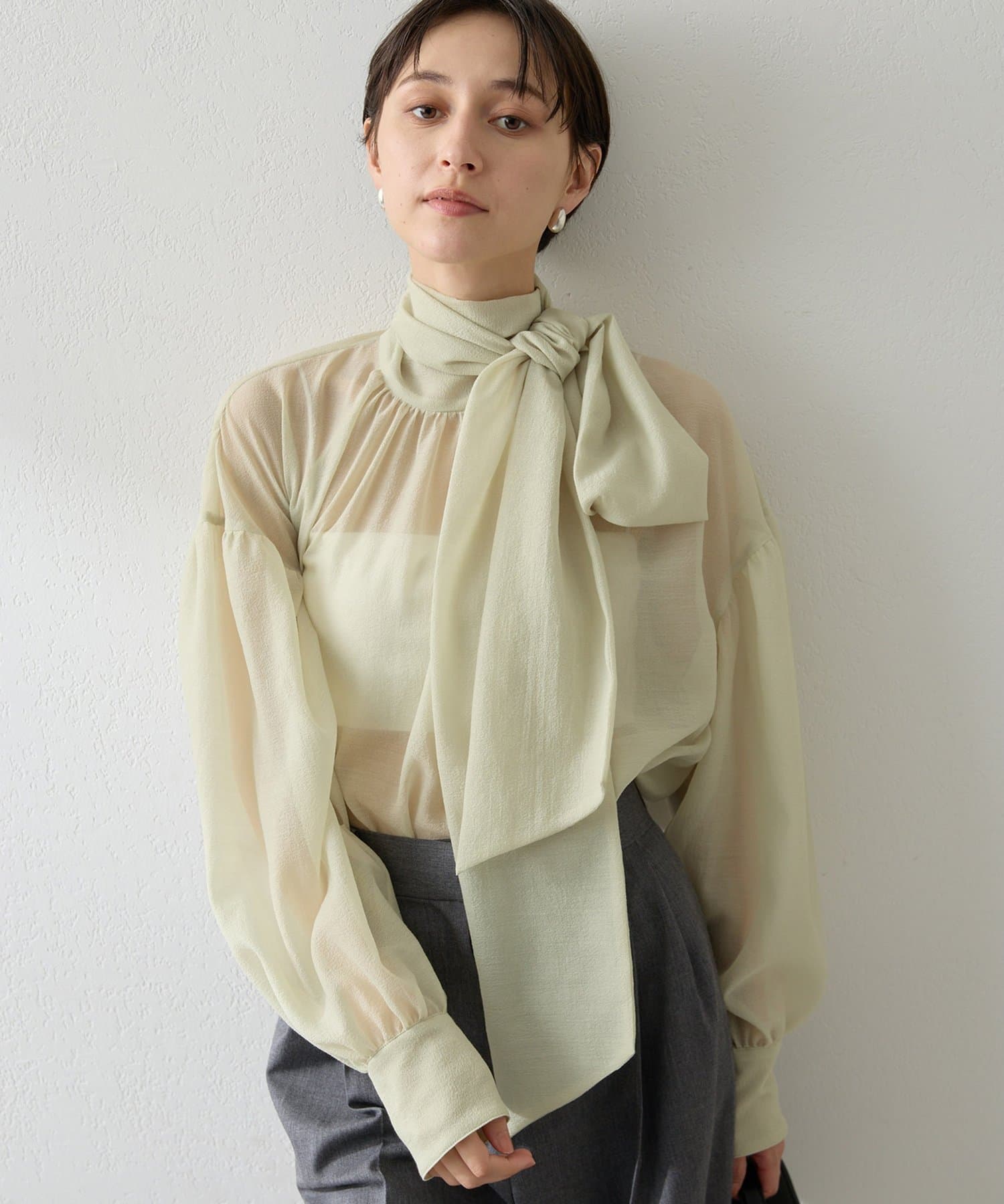 オーガンザボウブラウス | Whim Gazette(ウィム ガゼット)レディース