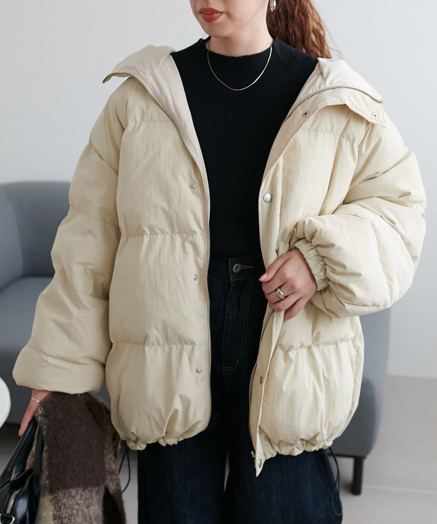 Discoat】【ユニセックス】2WAY中綿フードジャケット | OUTLET