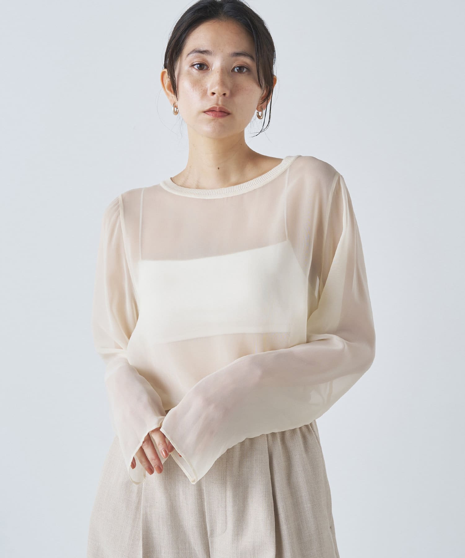 Drawing Numbers】キュプラシースルーブラウス | Whim Gazette(ウィム