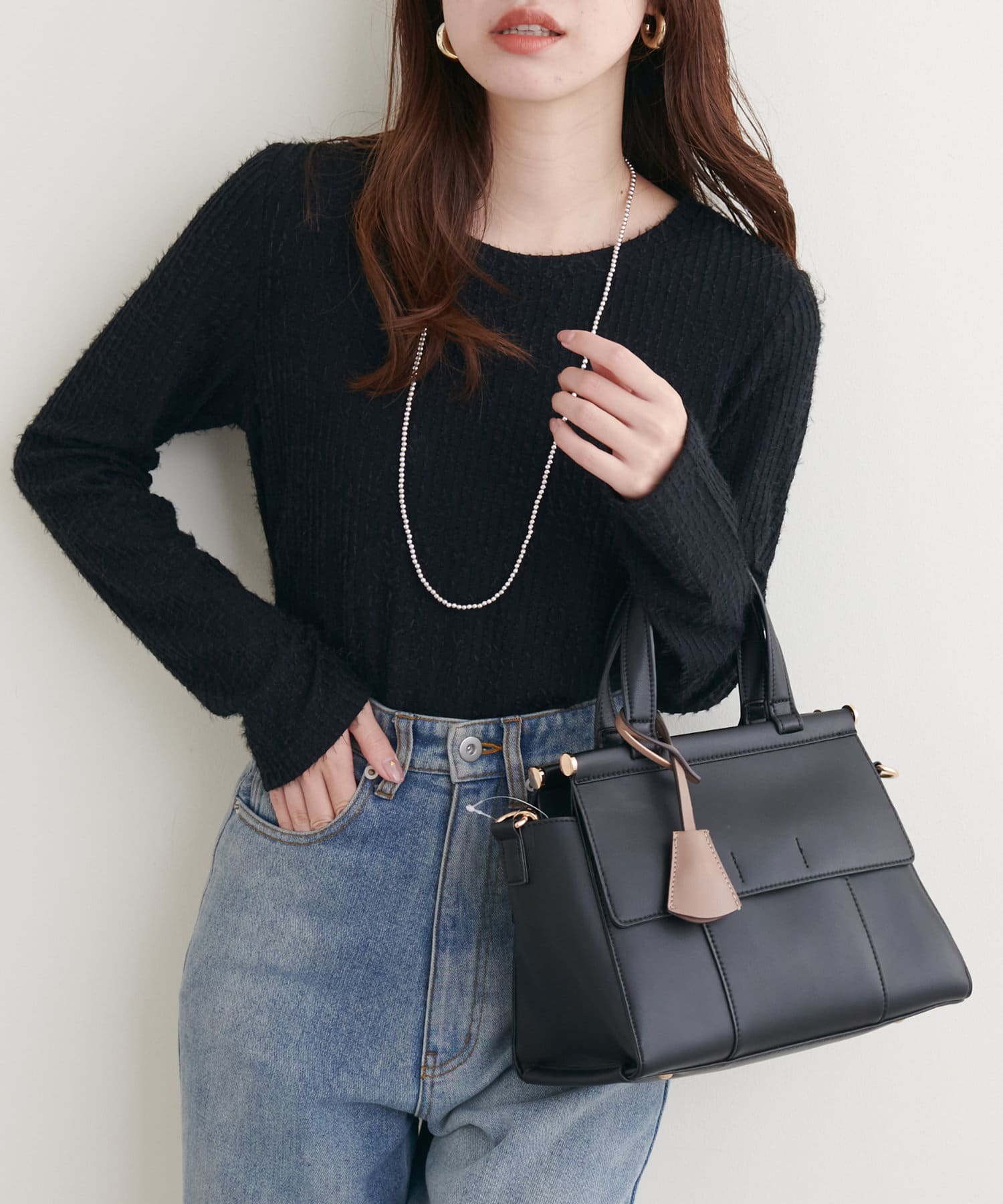 ダブルフラップ2WAYハンドバッグ | natural couture(ナチュラル