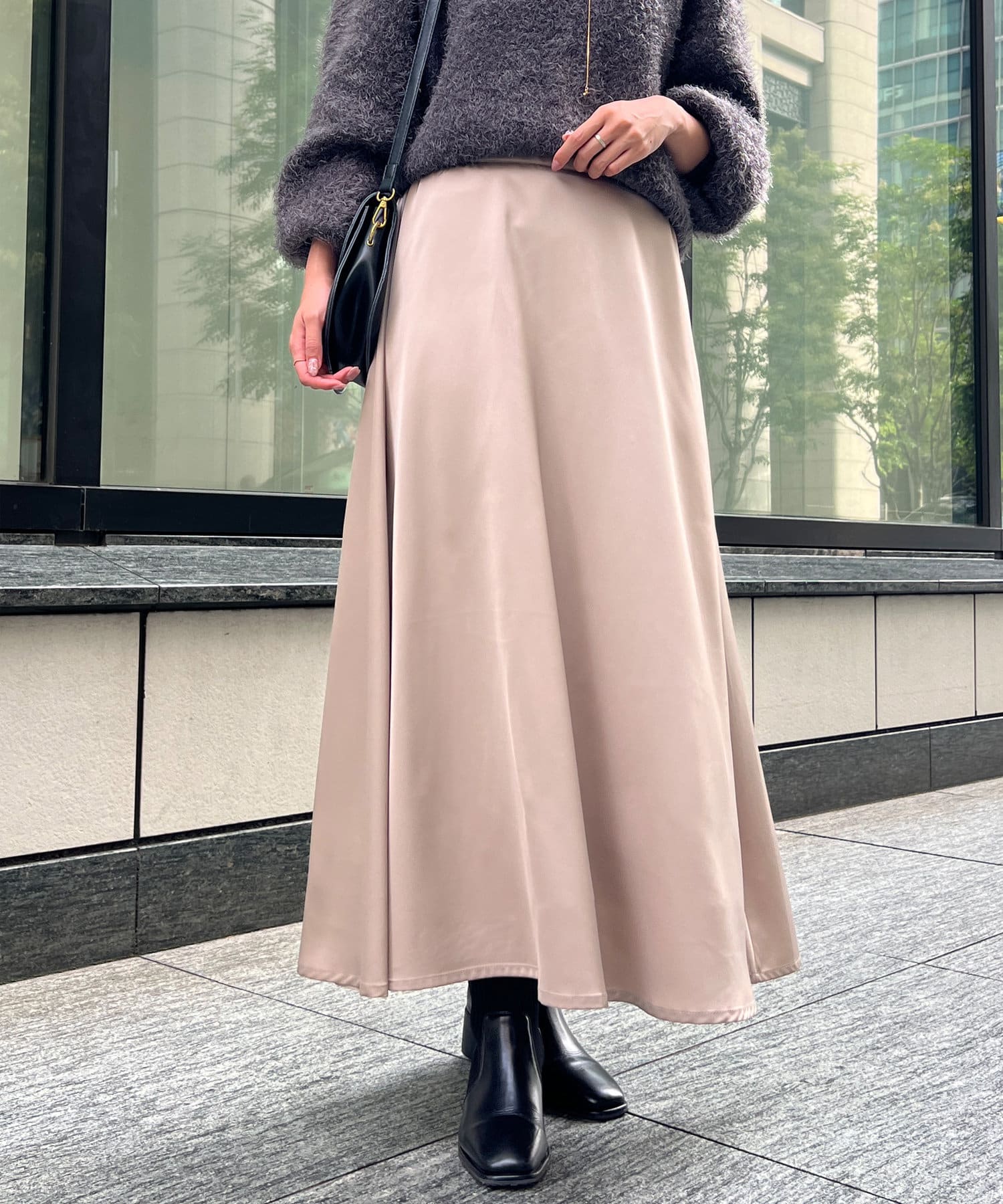 サテンフレアスカート | Chez toi(シェトワ)レディース | PAL CLOSET