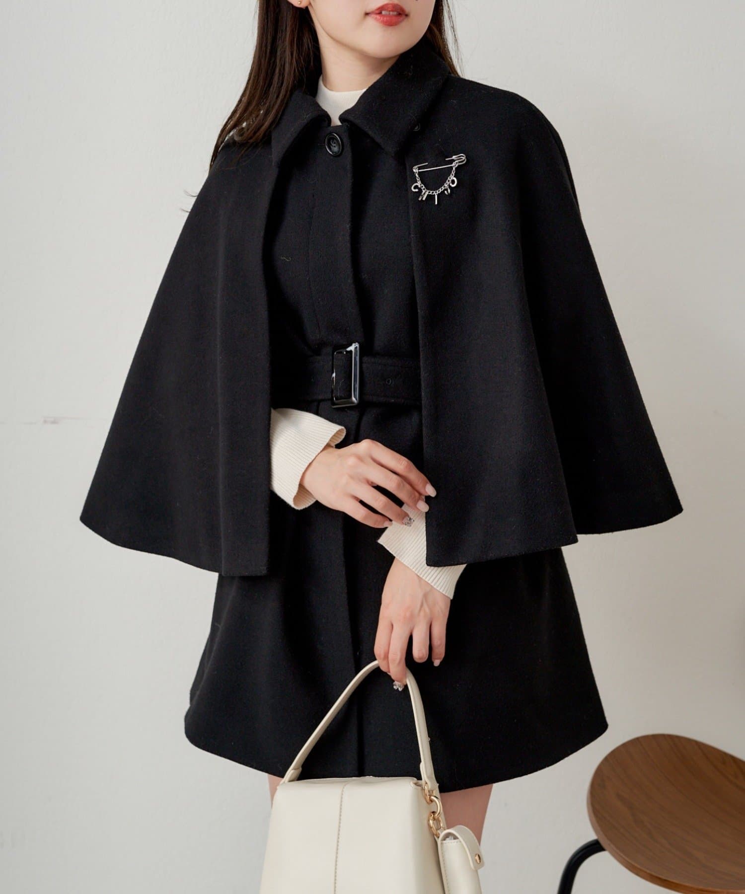 麗華 エムズグレイシー のポンチョコート38号 麗華 エムズグレイシー