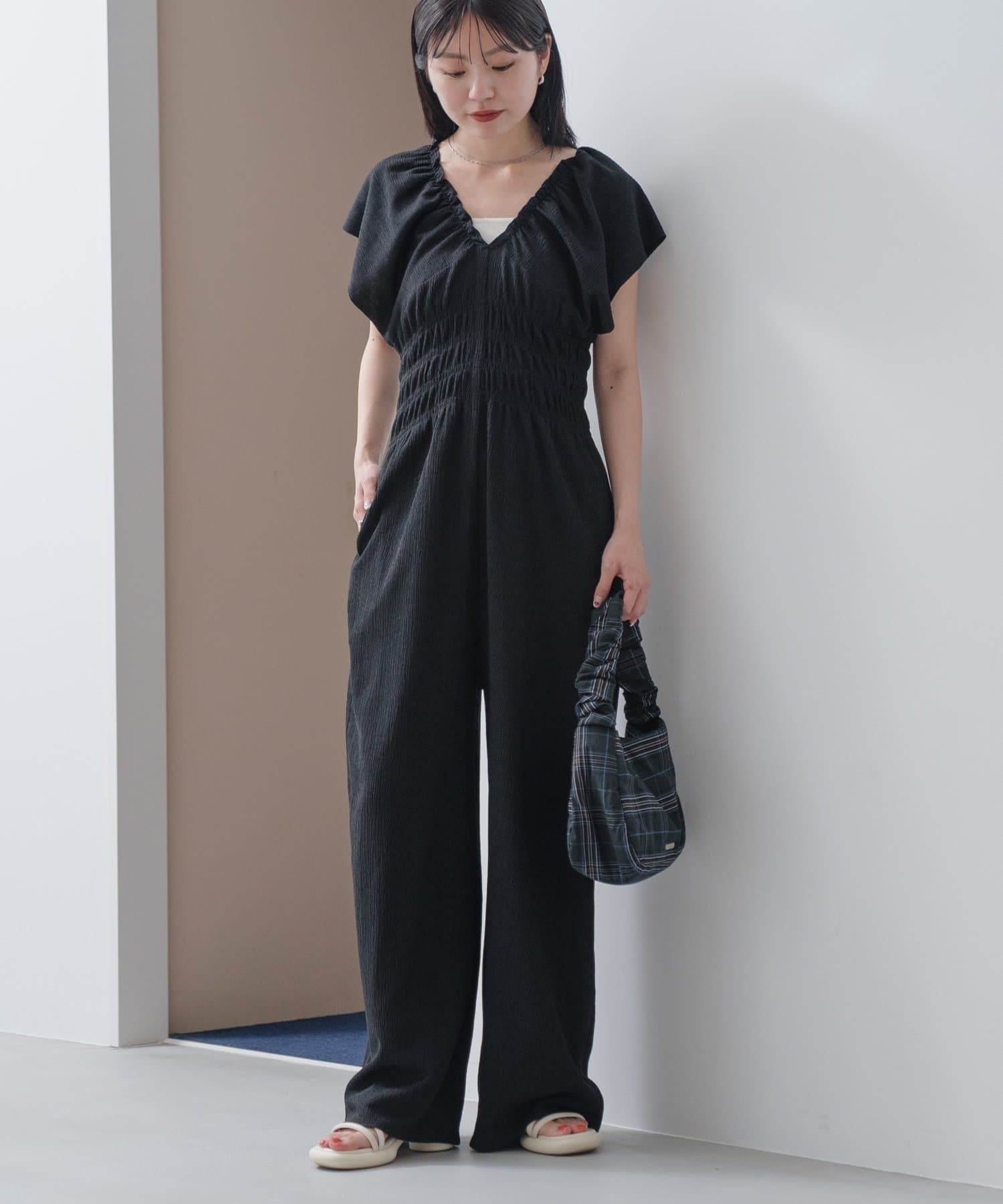 低身長サイズ/2サイズ展開/前後2WAY/無地&チェック/WEB限定カラー