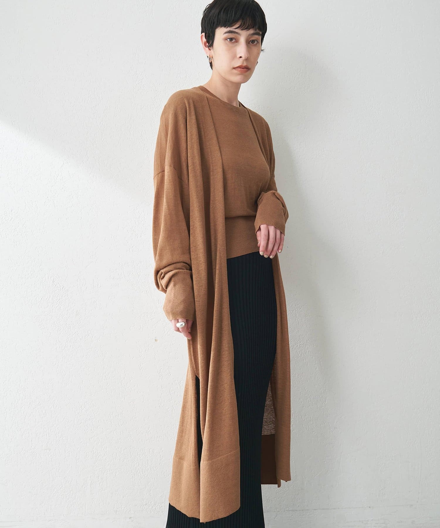 リネンシルクロングカーディガン | Whim Gazette(ウィム ガゼット