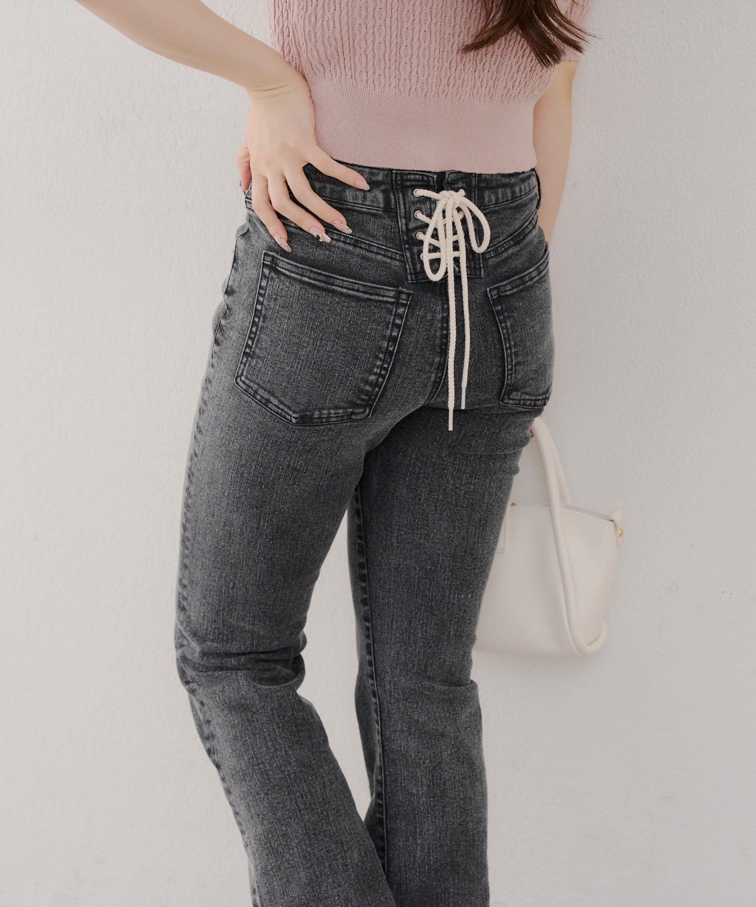 reve.perle_企画】後ろレースアップフレアパンツ | Remind me and