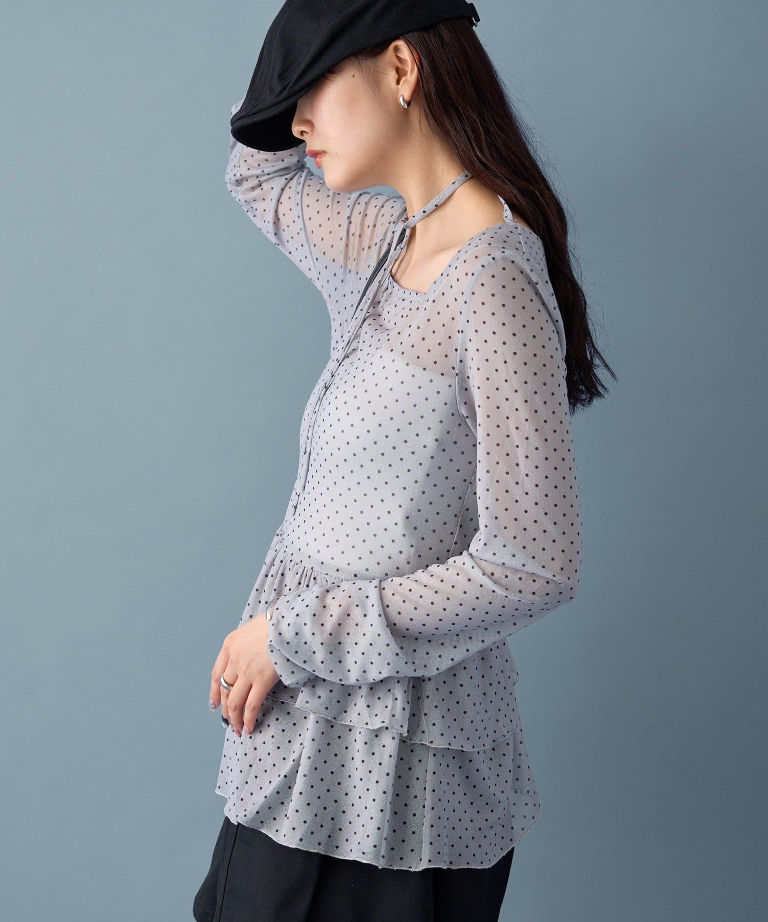 年間総売上2万枚！レーヤードに使える◎】ドットティアードプル