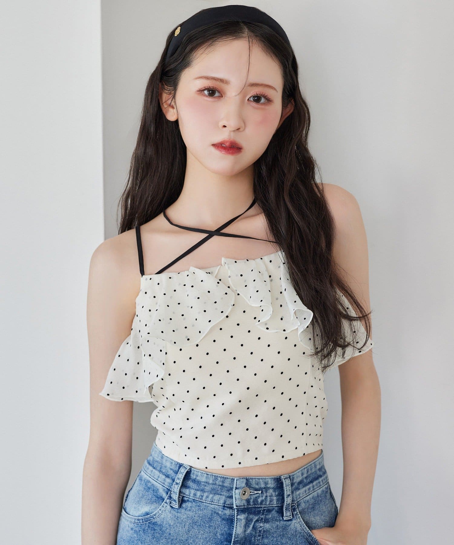 クロスフリルキャミ | one after another NICE CLAUP(ワンアフター