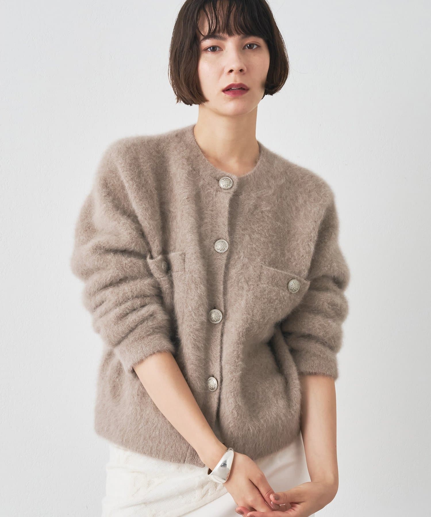 ファーボタンジャケット | Whim Gazette(ウィム ガゼット)レディース