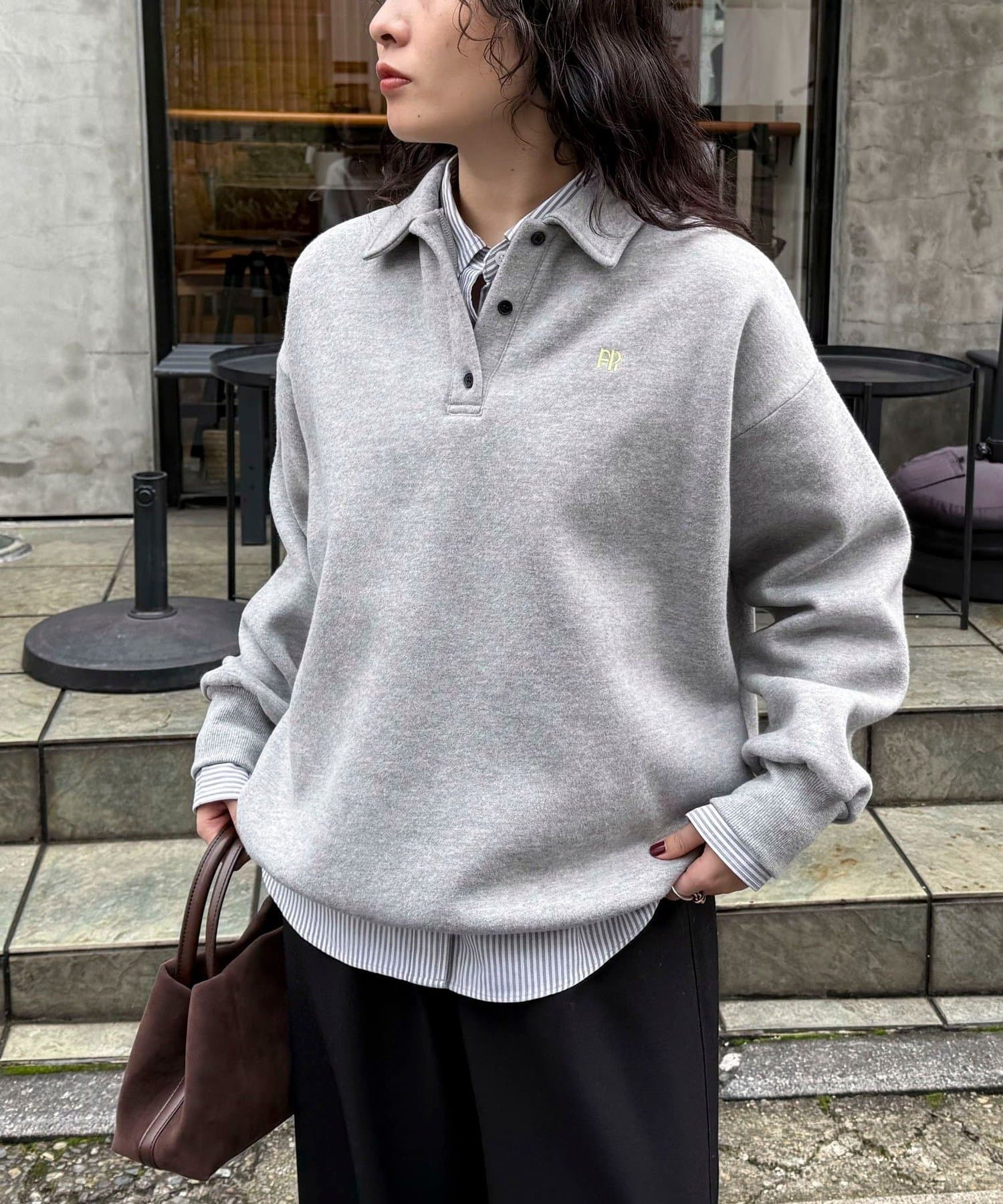 FR刺繍衿付き起毛スウェットプルオーバー | FREDY & GLOSTER(フレディ