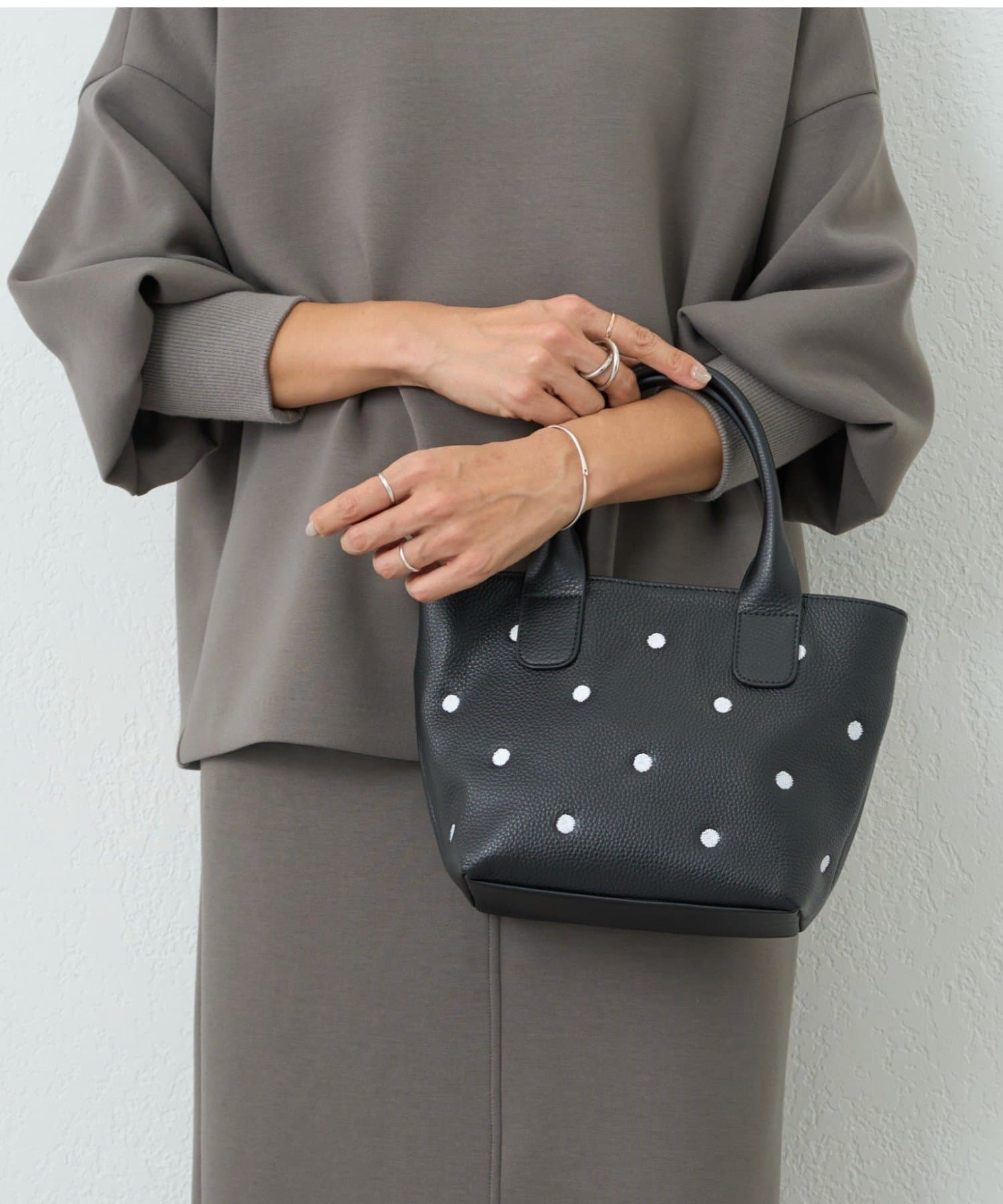 本革》ドット刺繍バッグ/小 | BEARDSLEY(ビアズリー)レディース | PAL