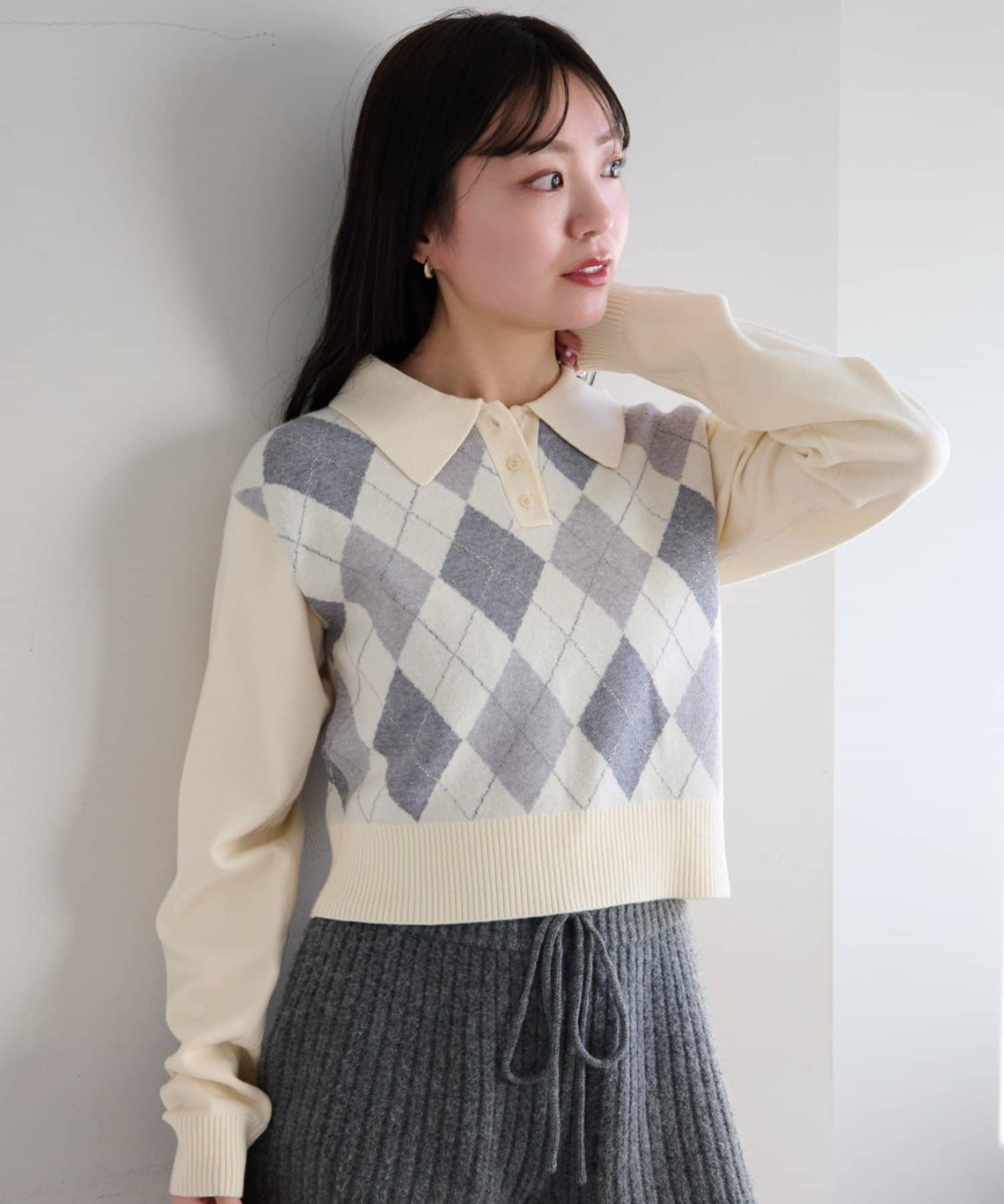 アーガイルポロニット | Kastane(カスタネ)レディース | PAL CLOSET