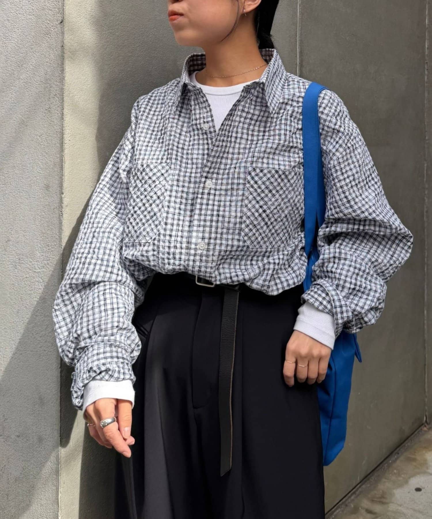 チェックサッカー長袖シャツ | COLONY 2139(コロニー トゥーワン