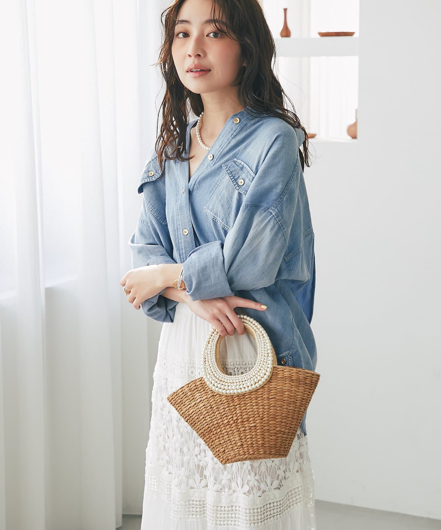 復刻！】パールハンドルバスケットS/チェーン付 | La boutique BonBon