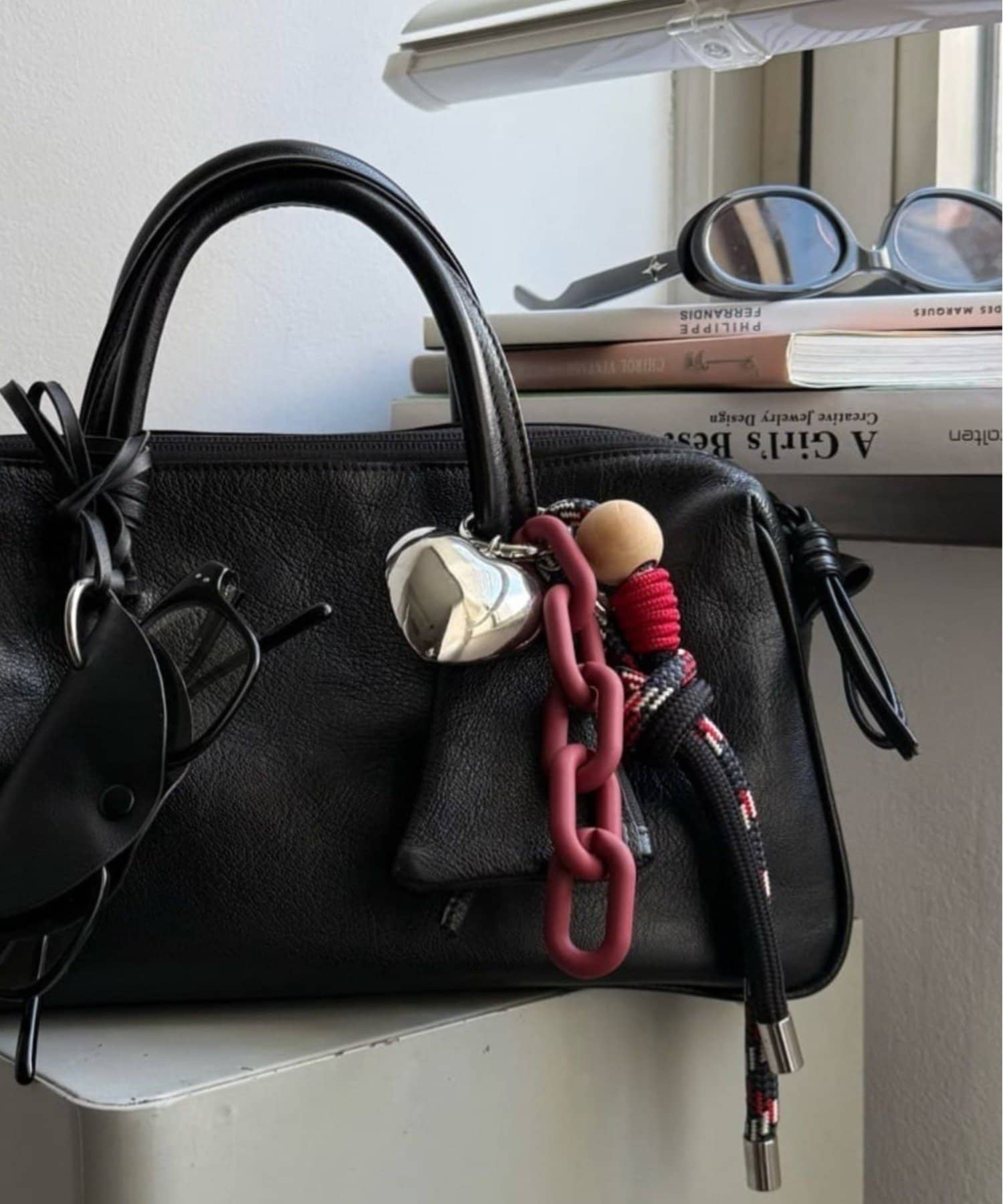 再追加!《uchida企画》ハート付きロープストラップ/バッグチャーム