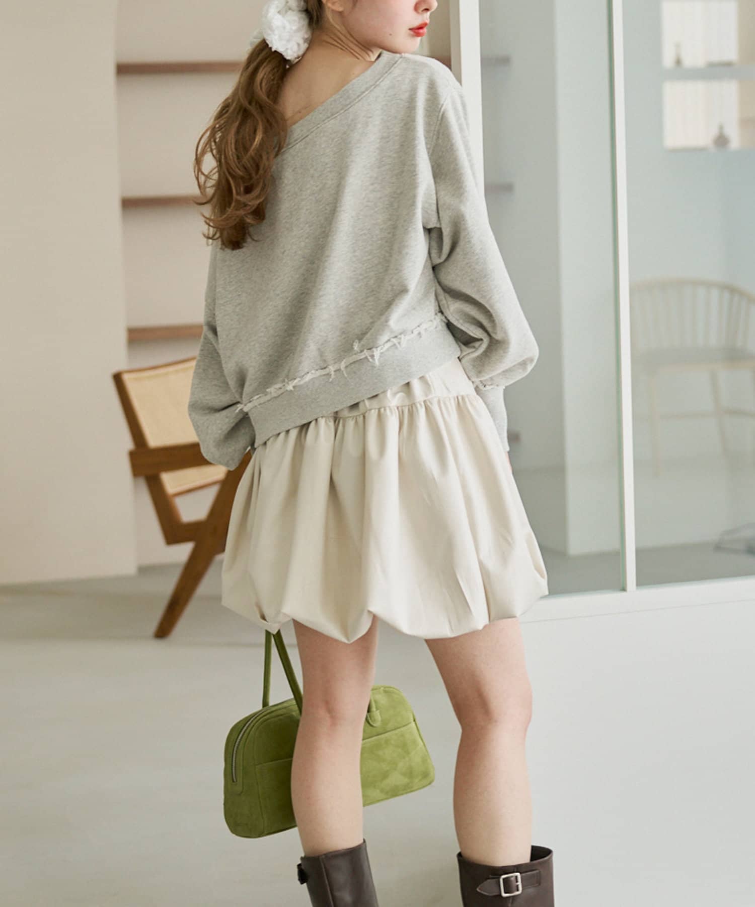 レザーライクバルーンミニスカート | Kastane(カスタネ)レディース