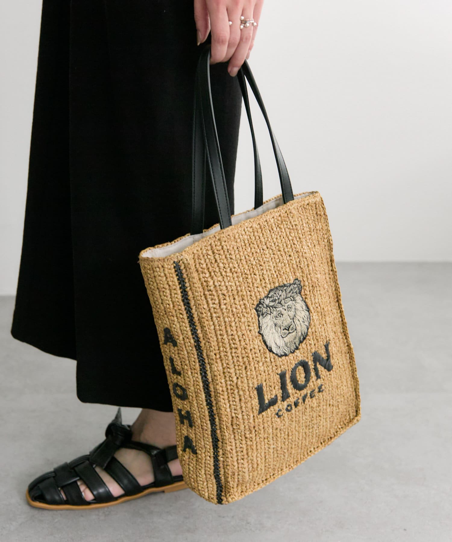 LION COFFEE(ライオンコーヒー)コラボバスケットトートバッグ | ear