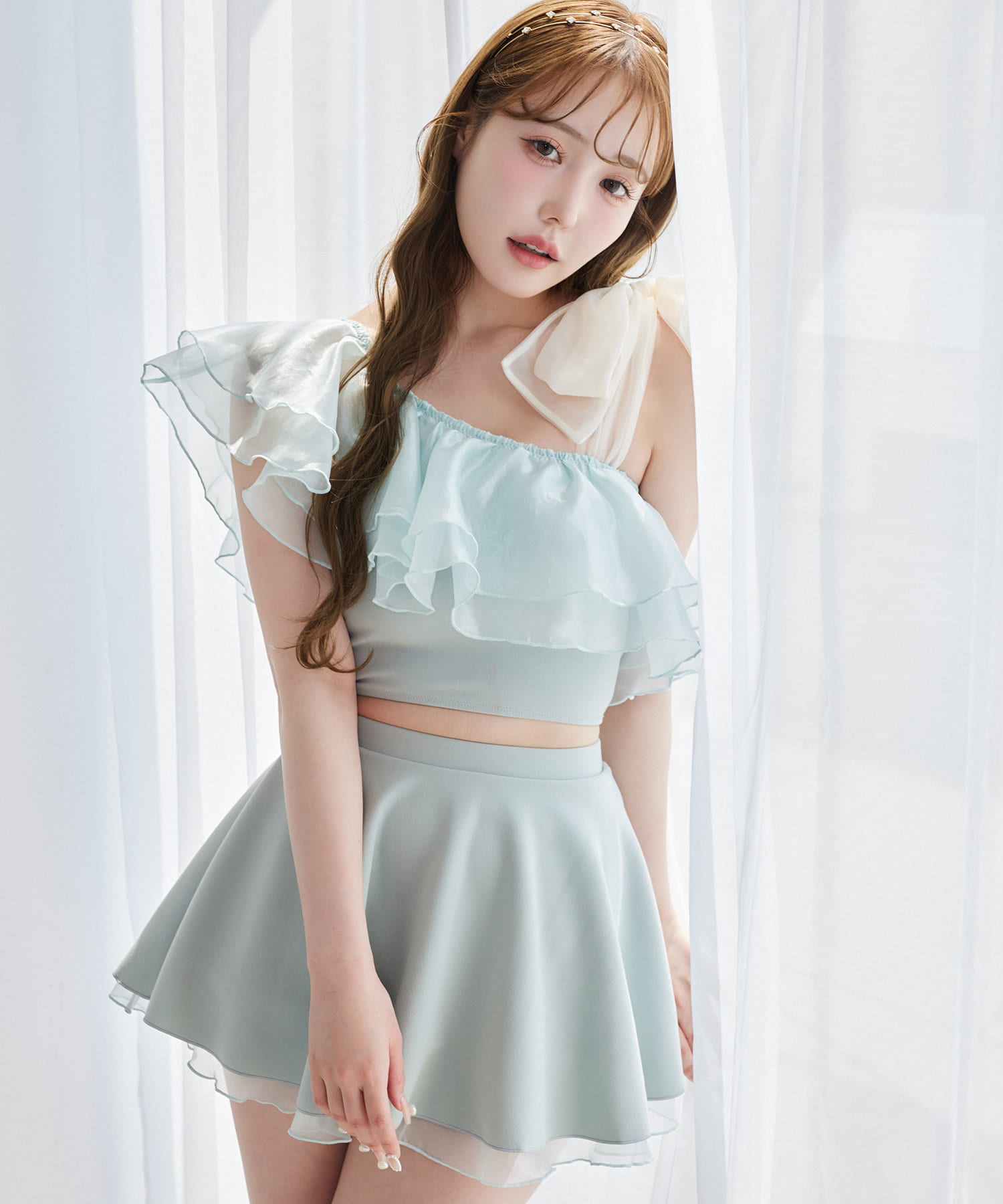 swimwear/肩リボンワンショル(3点セット) | one after another NICE