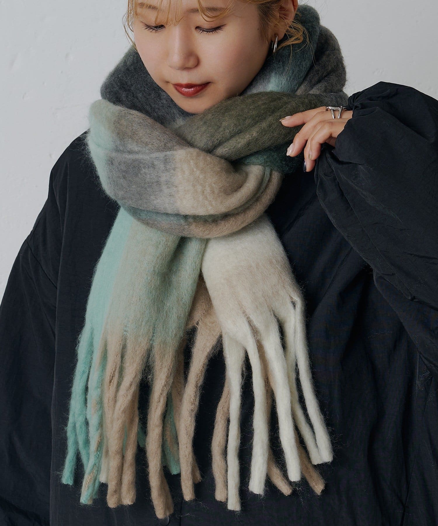 リバイバル】チェックフェイクウールマフラー | COLONY 2139(コロニー