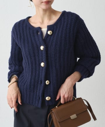 20周年限定】イタリアヤーン手編みニットカーデ | LOUNGEDRESS