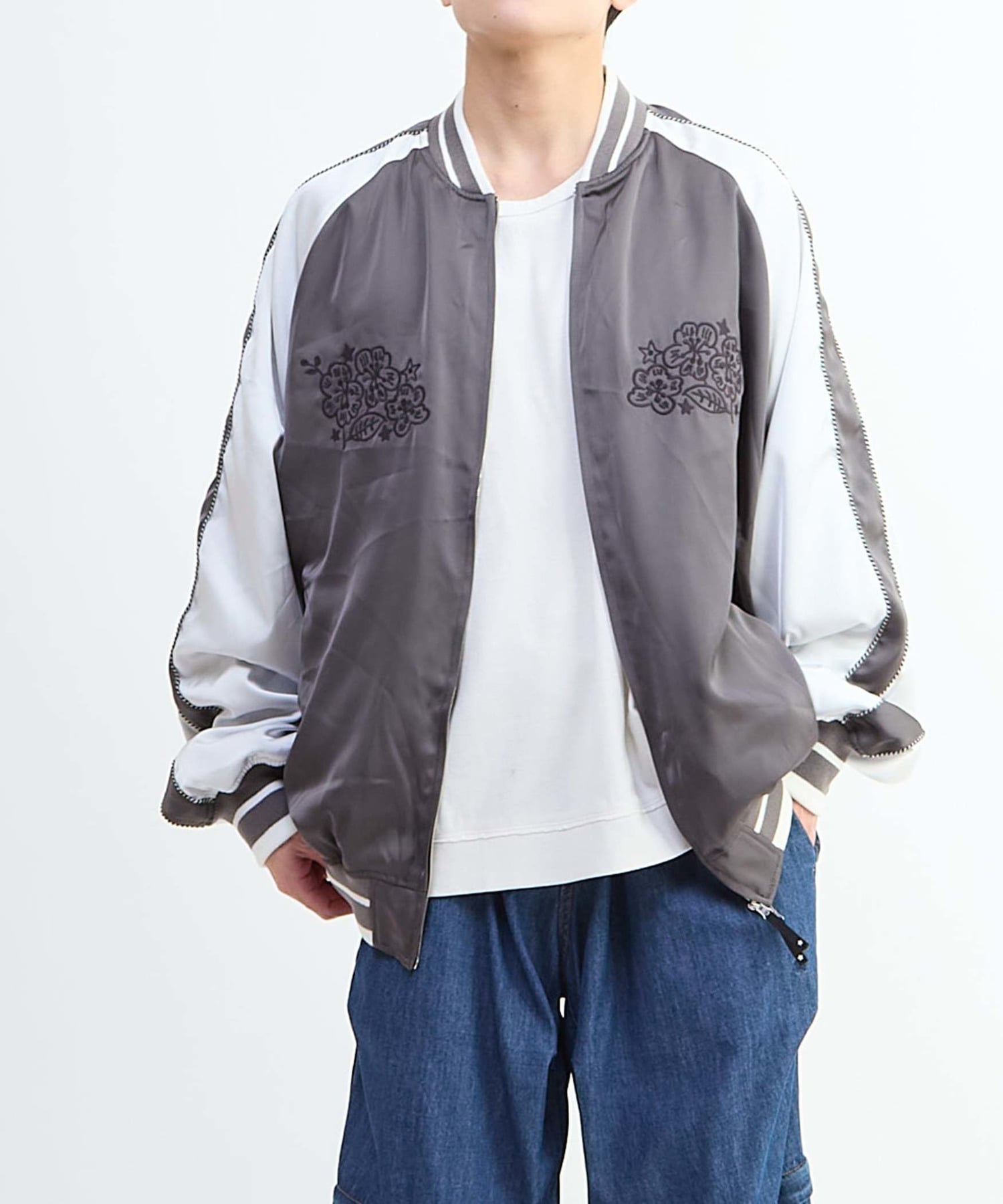 SATIN OVERSIZE SOUVENIR JACKET｜CONVERSE TOKYO (コンバース