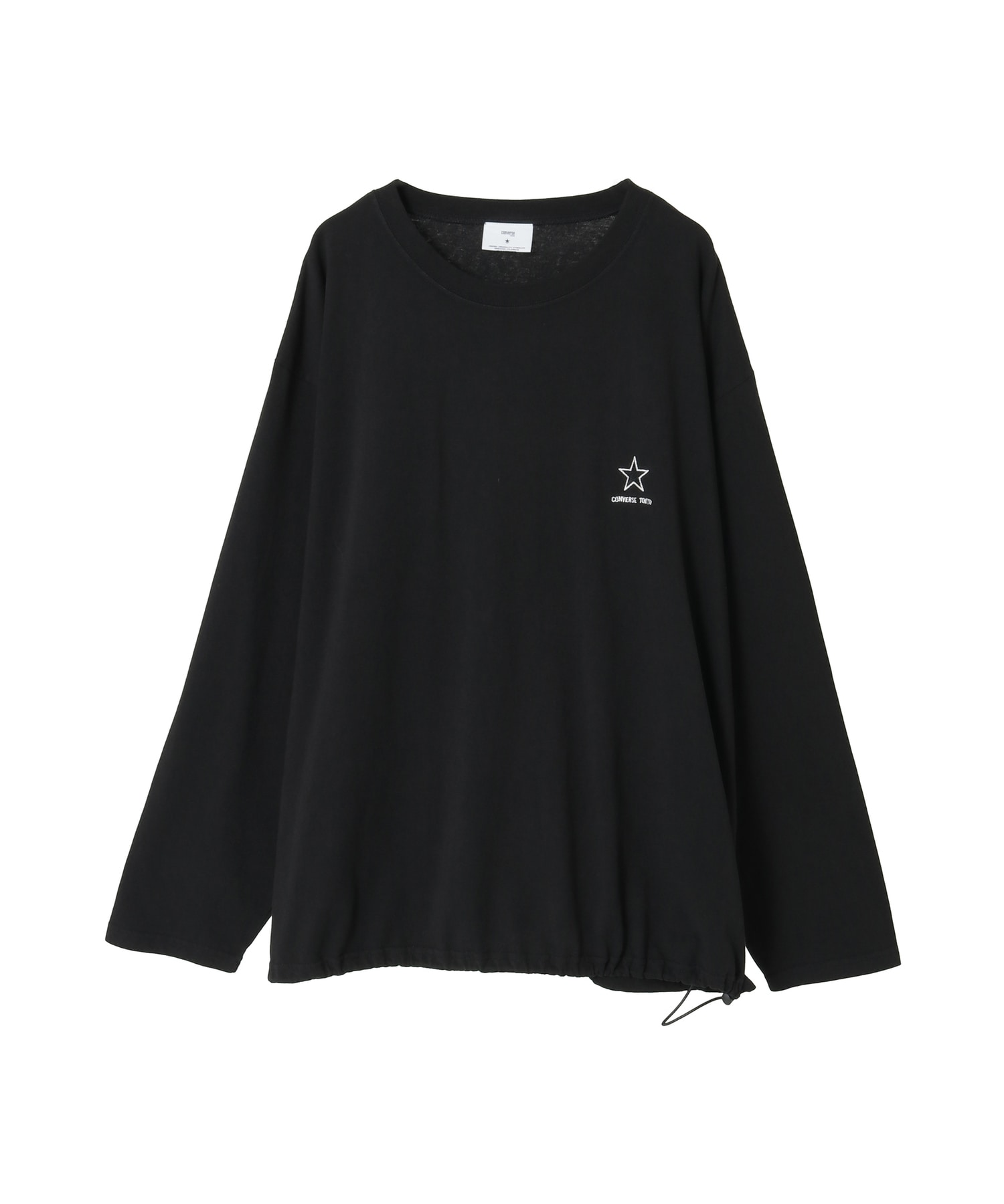 DRAWSTRING HEM STAR☆ ONEPOINT LONG SLEEVE TEE｜CONVERSE TOKYO