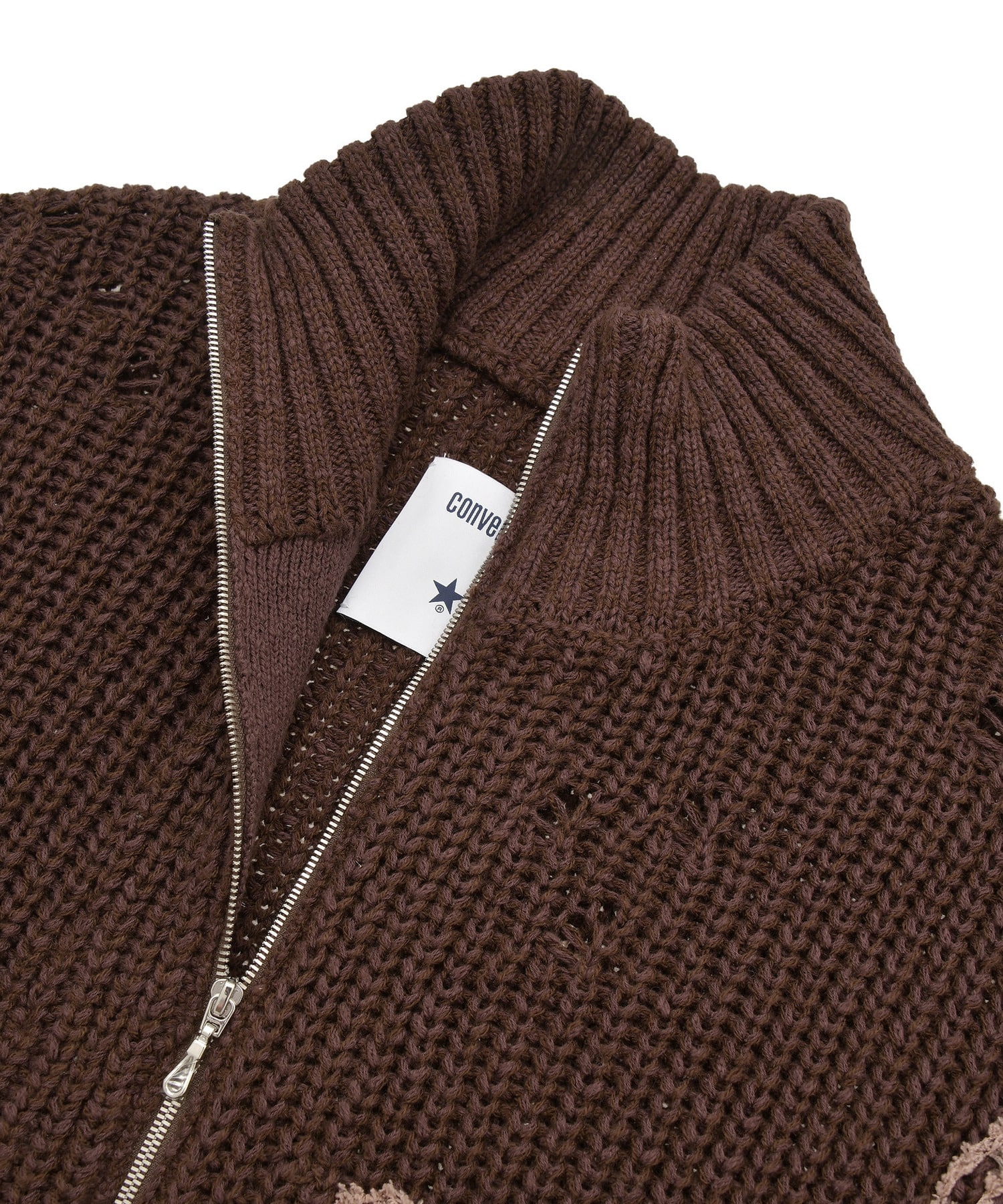 STAR☆ EMBROIDERY ZIP-UP KNIT CARDIGAN｜CONVERSE TOKYO (コンバース