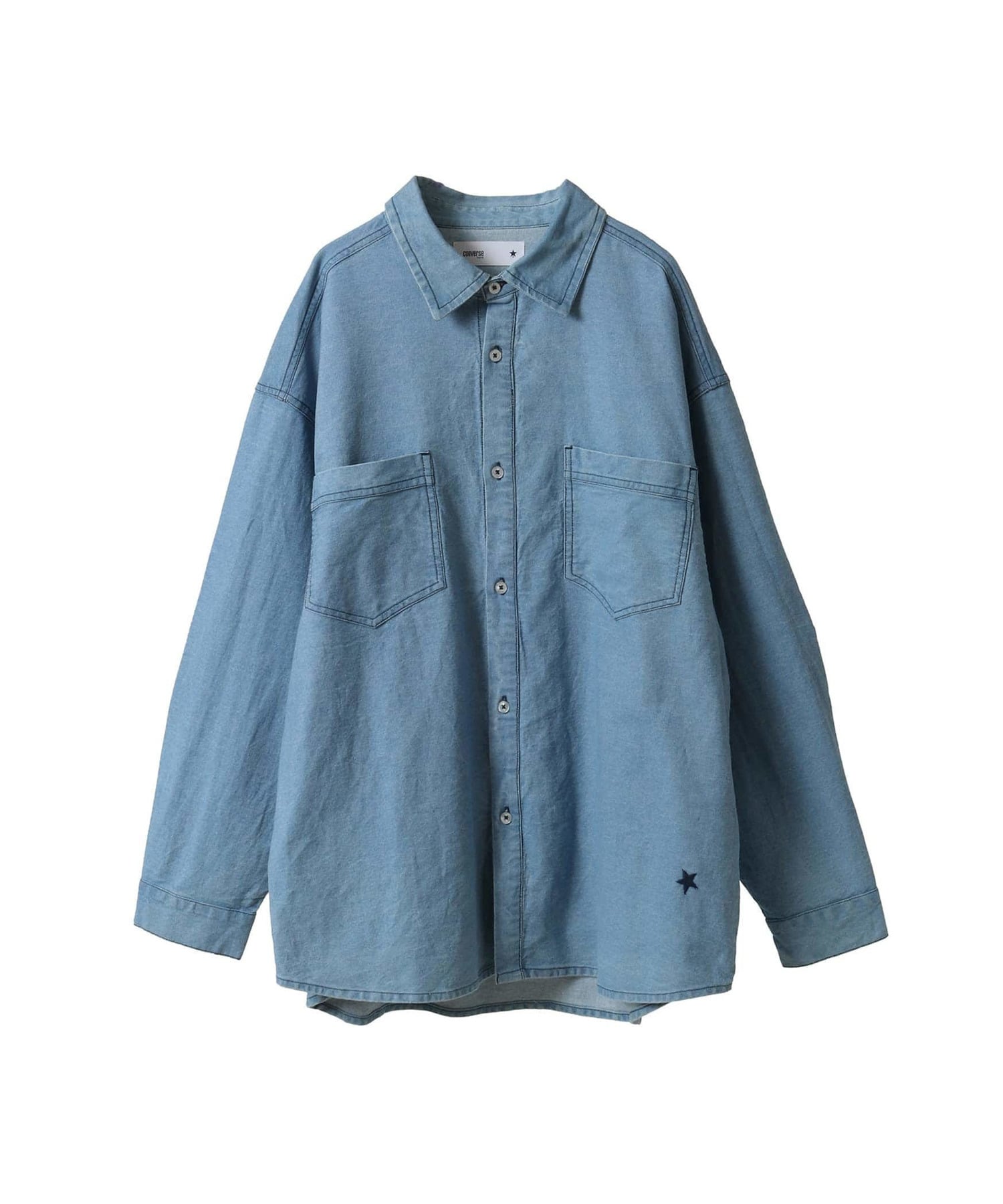 STAR☆ PATCH OVERSIZED DENIM SHIRT｜CONVERSE TOKYO (コンバース