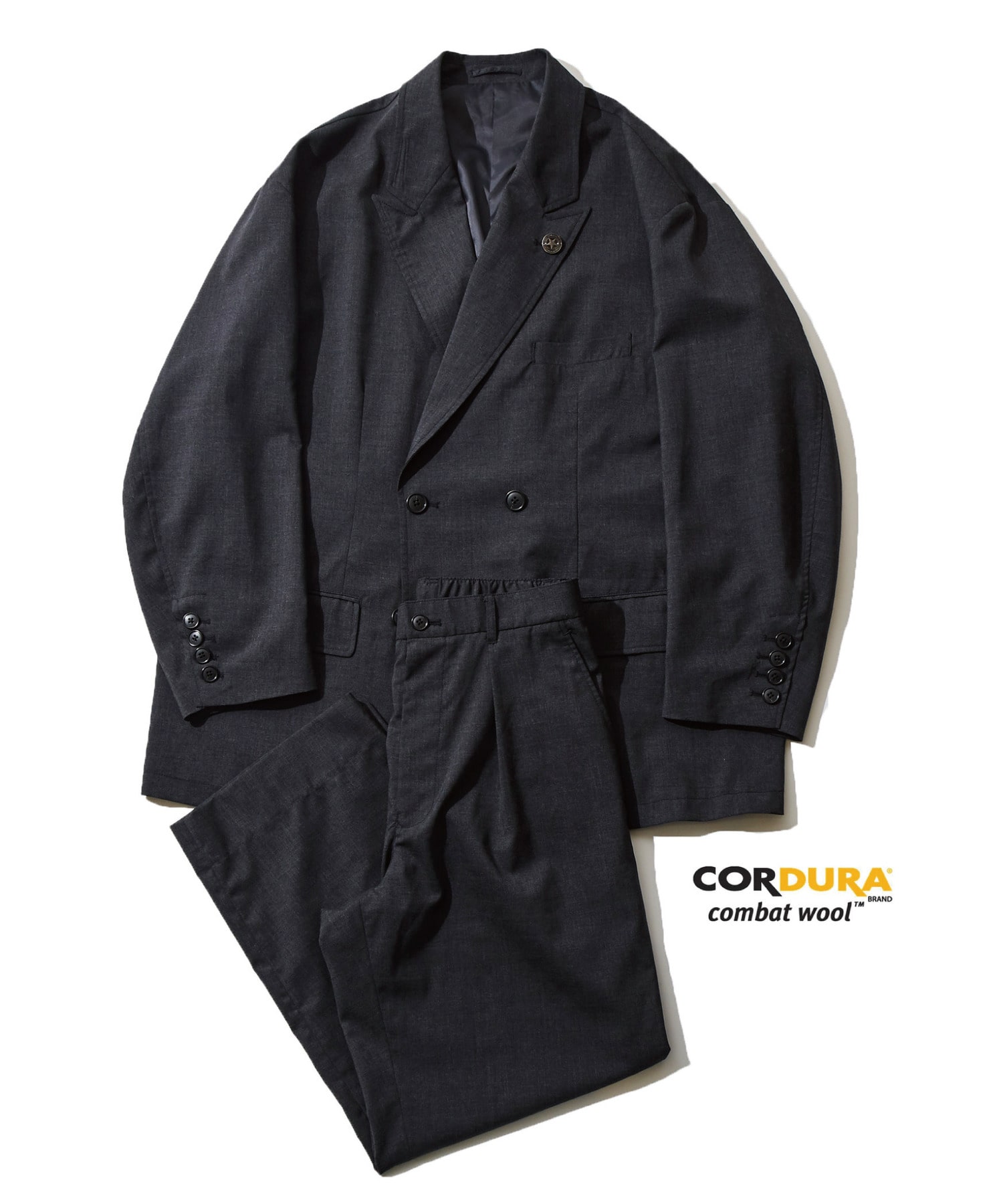 COMBAT WOOL DOUBLE BREASTED SETUP JACKET (CORDURA fabric
