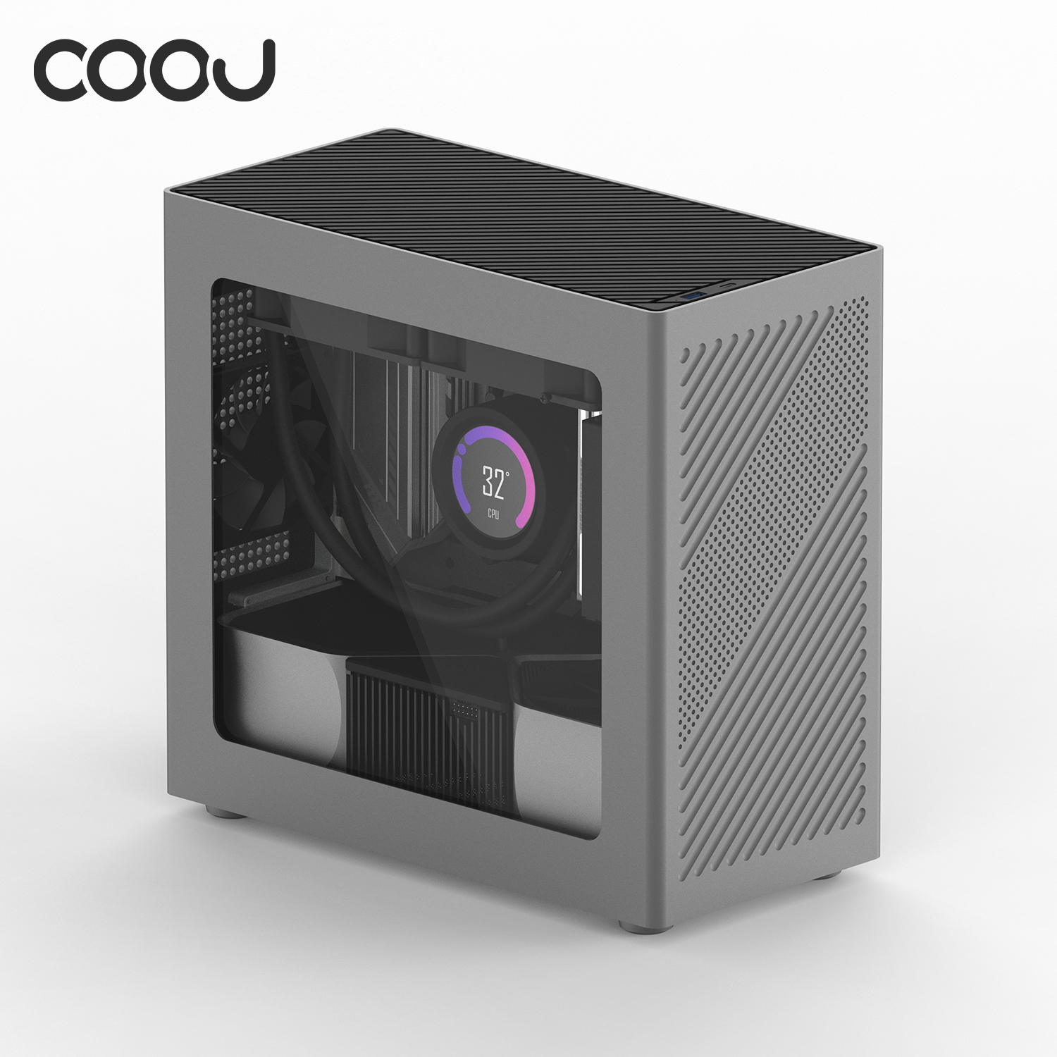 COOJ Z-18 Side glass version one-piece aluminum housing Matx case