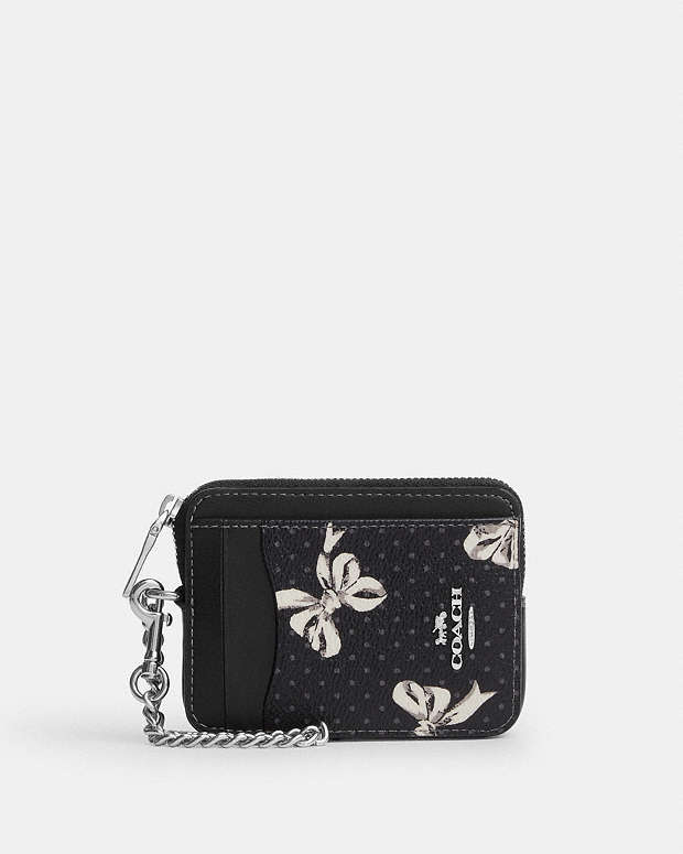 公式】コーチアウトレット | ジップ カード ケース・ボウ プリント