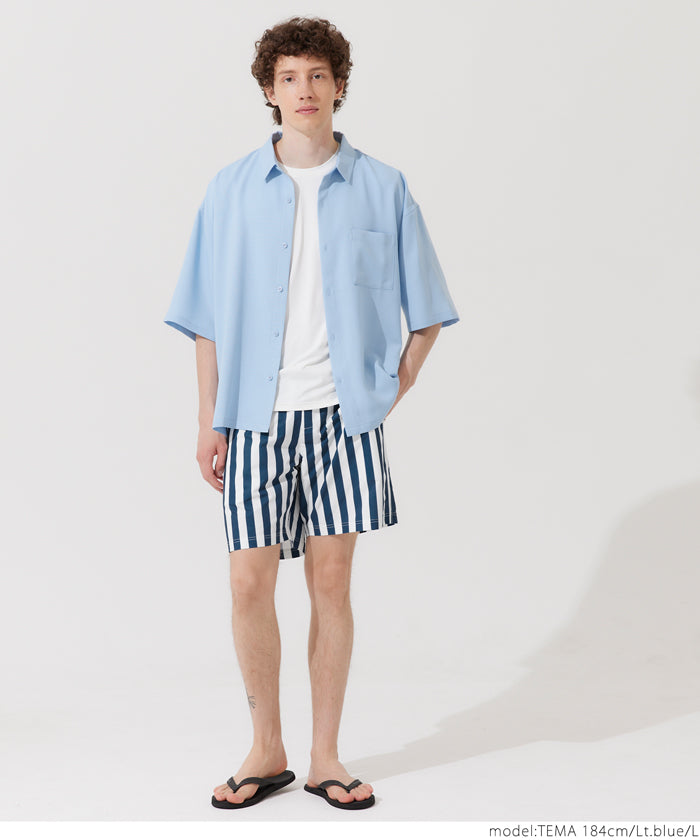 セール☆1690円→1290円 メンズストライプショートパンツ メール便不可