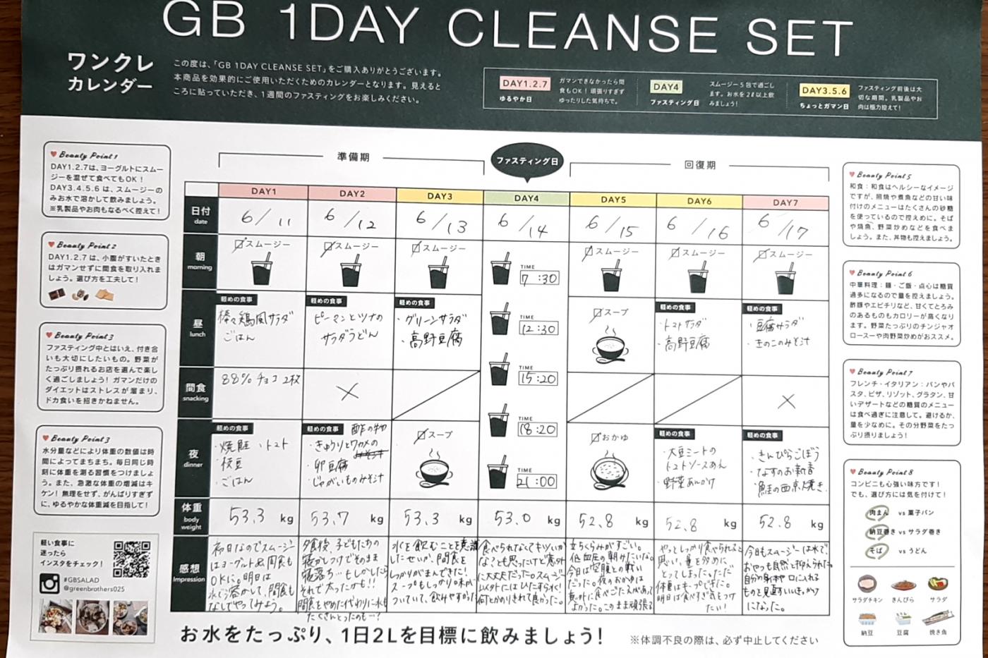gb1dayクレンズセット 2セット GREEN BROTHERS GB1DAY CLEANSE SET