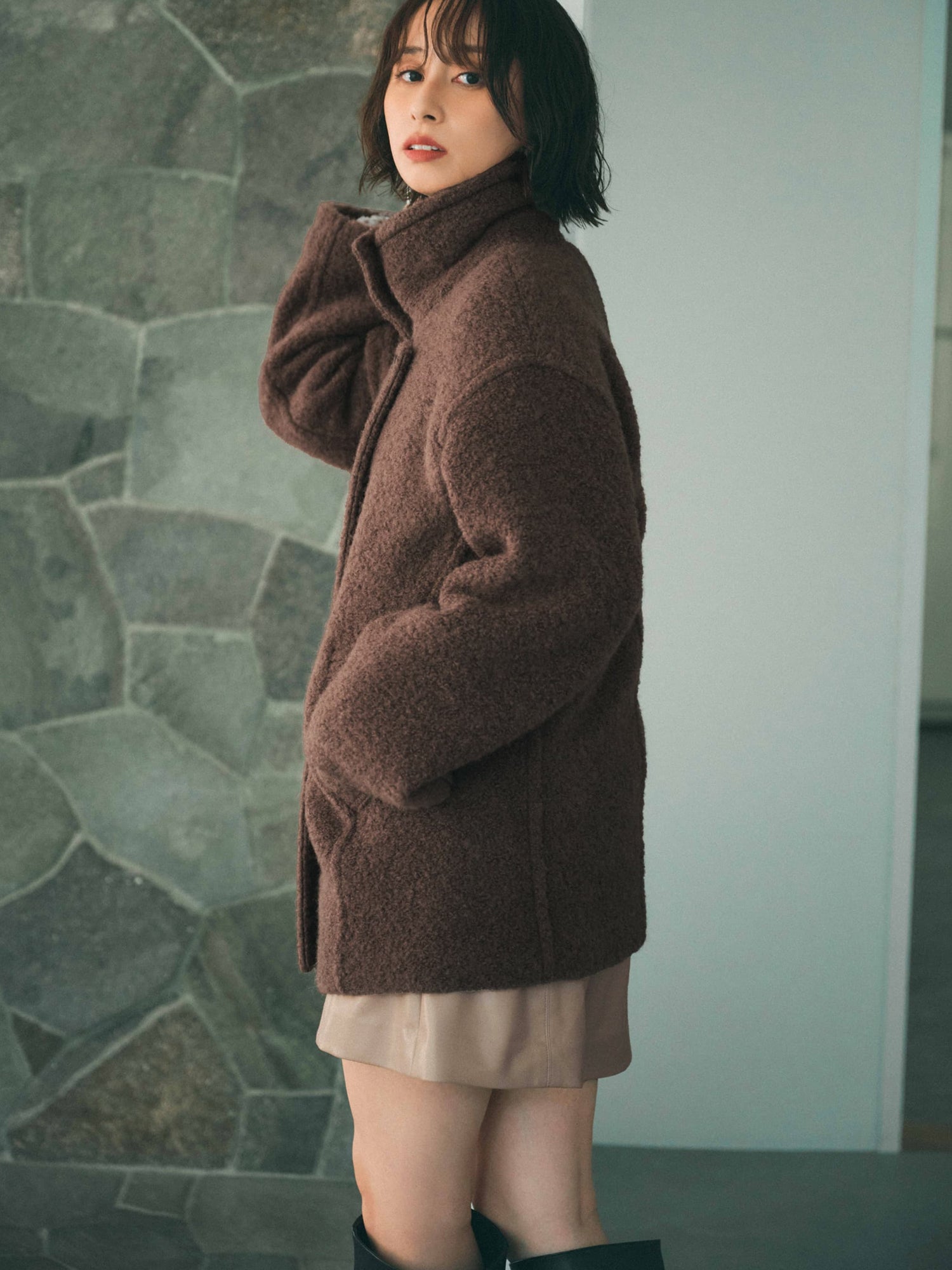 ウールループダブルコート | 小柄・低身長女性向けファッション通販